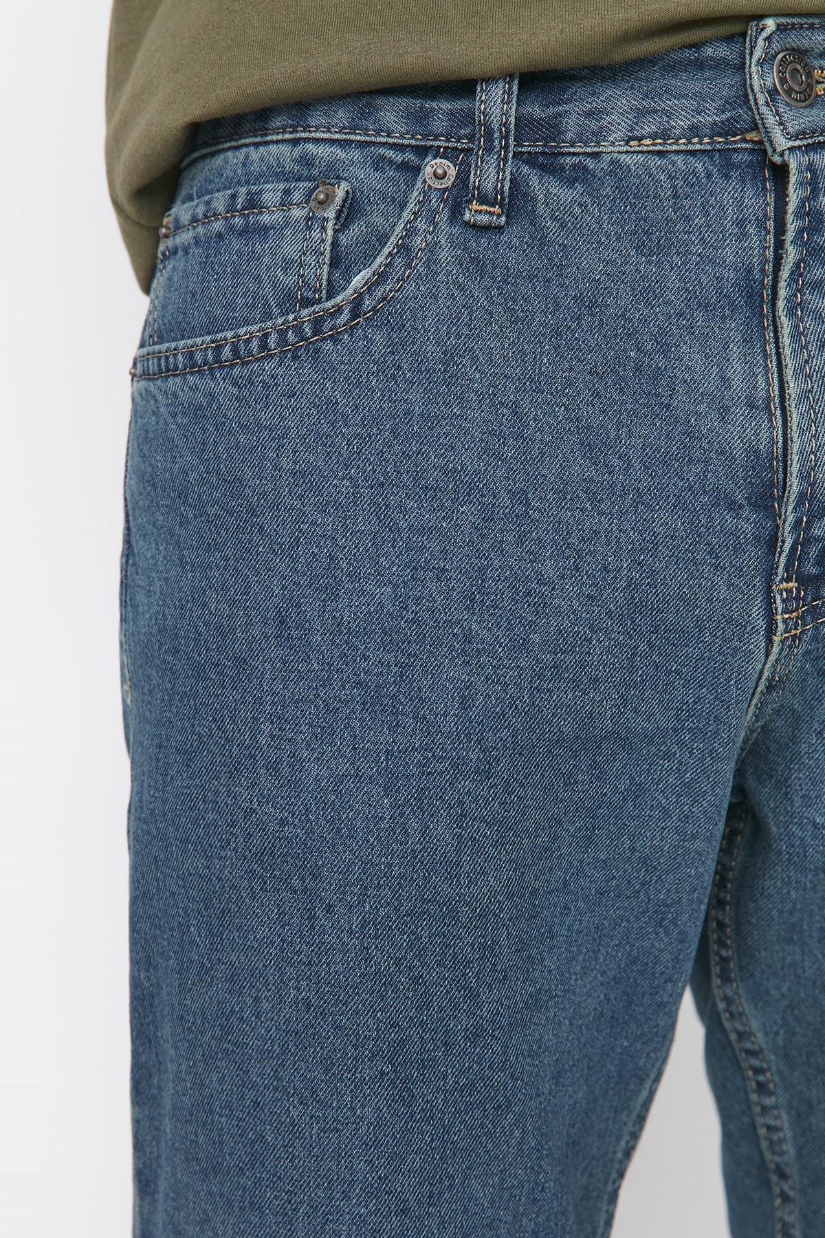 Navy Relaxed Slim Jeans, , large image number 4