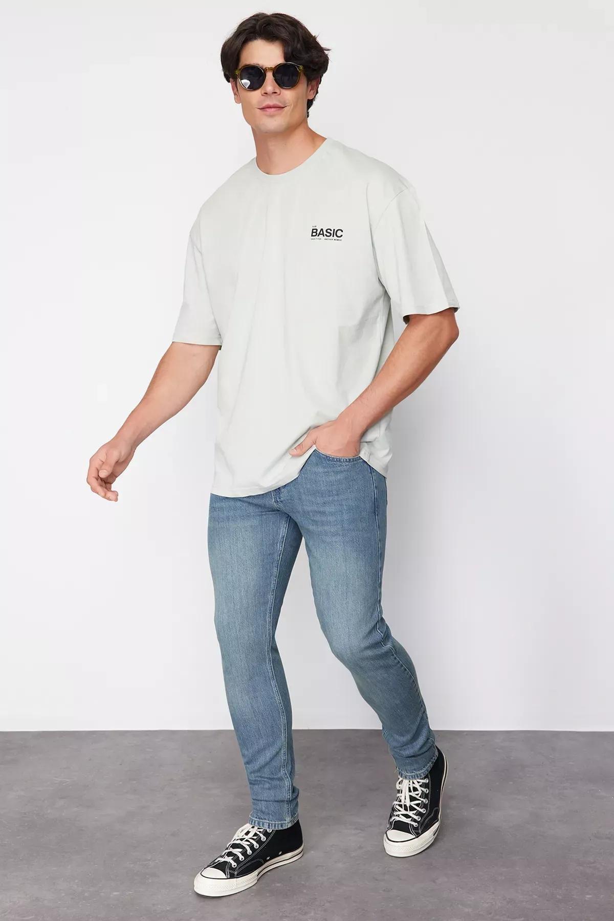 Blue Skinny Fit Jeans, C101_1695, large image number 1