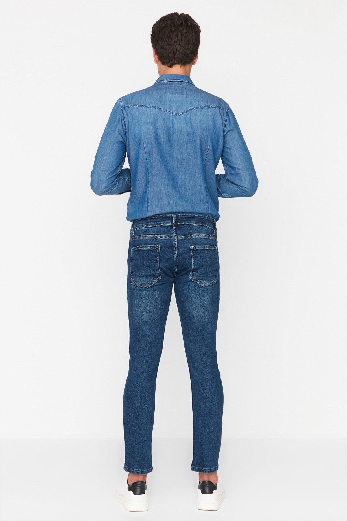 Navy Skinny Denim Jeans, , large image number 6