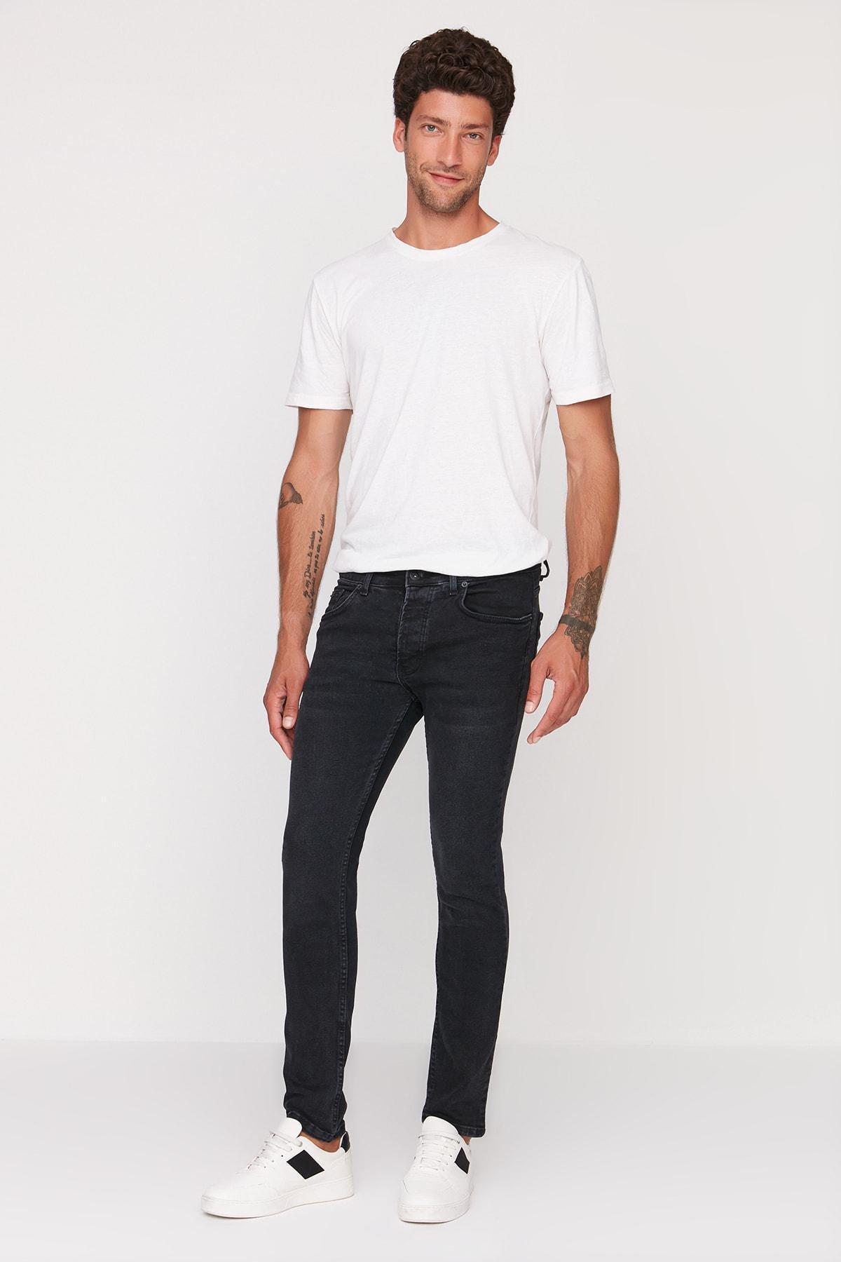 Black Skinny Denim Jeans, , large image number 1