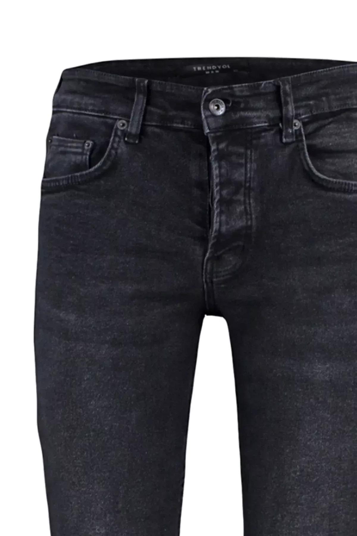 Black Skinny Denim Jeans, Black, large image number 7