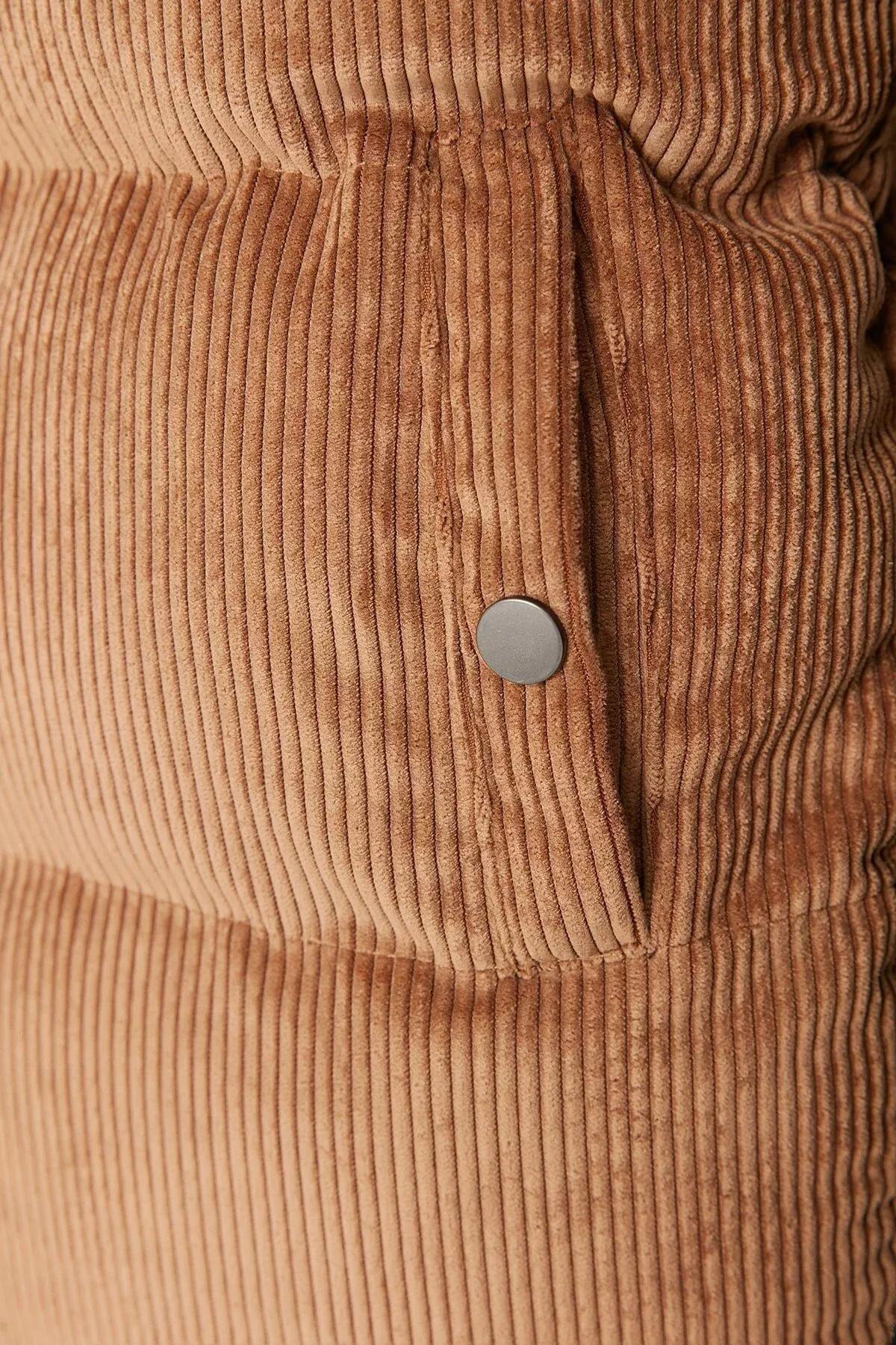 جيليه بياقة قائمة، بني, Brown, large image number 3