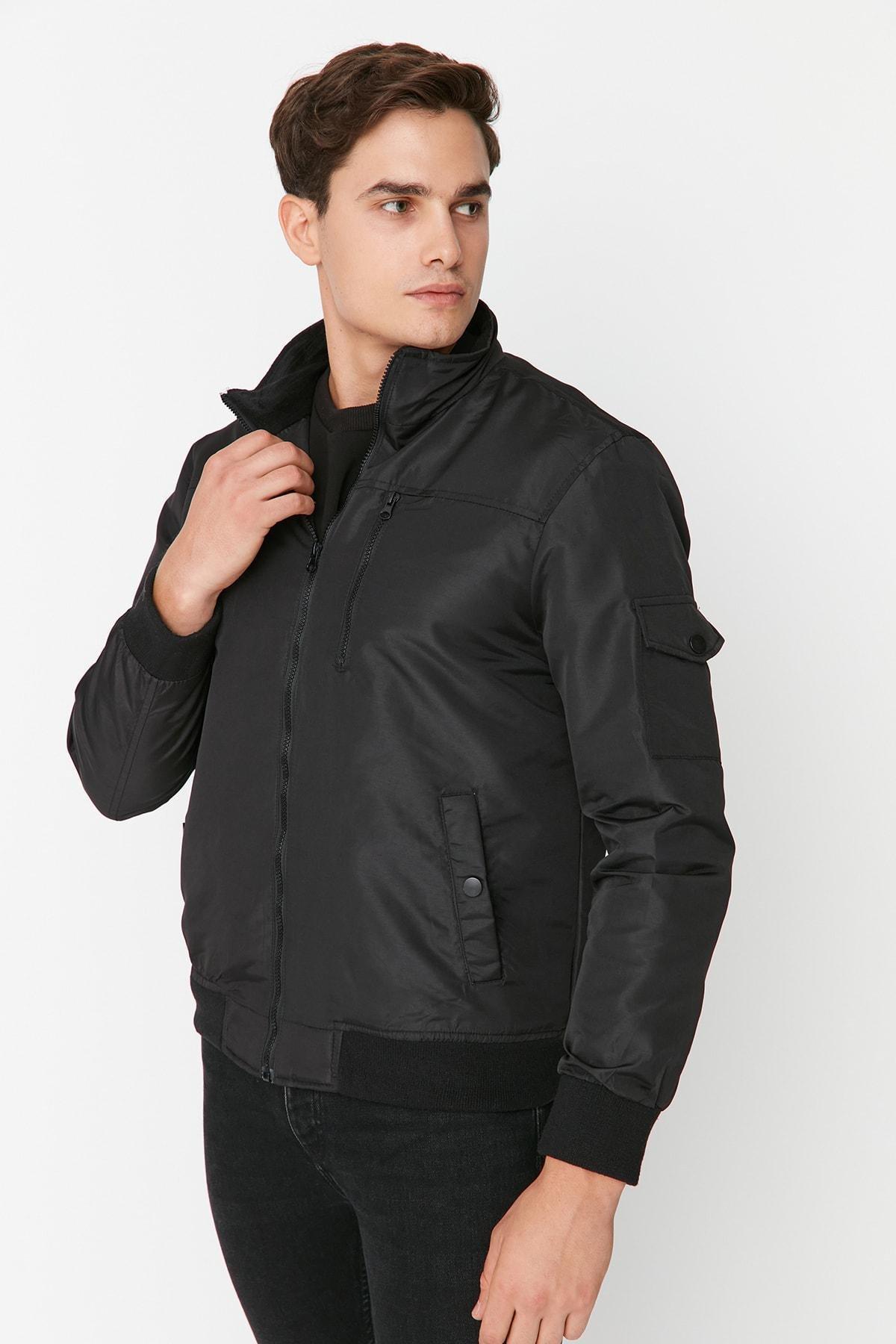Black Puffer Jacket, C101_7009, large image number 1