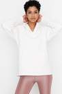 Trendyol - White Oversize Hooded Sweatshirt