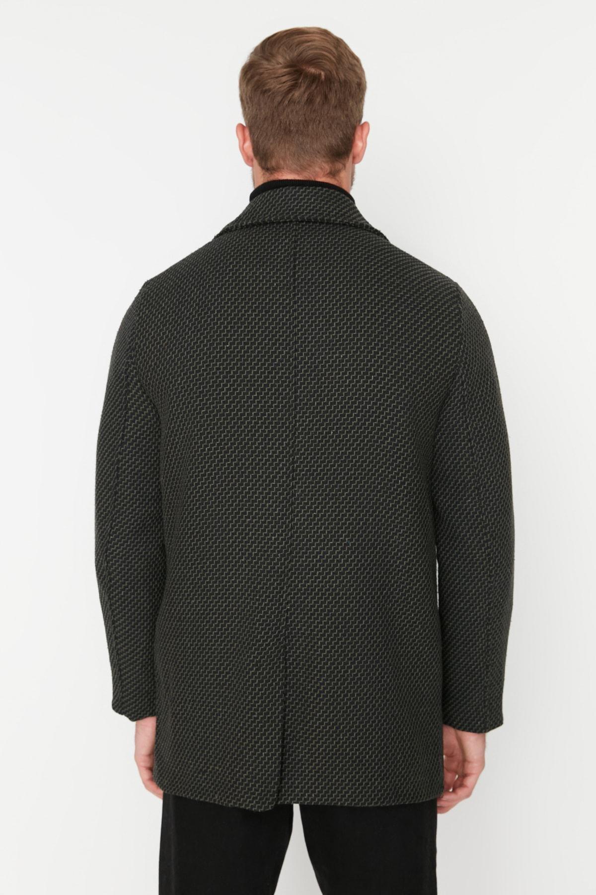 Khaki Double Breasted Coat, , large image number 4