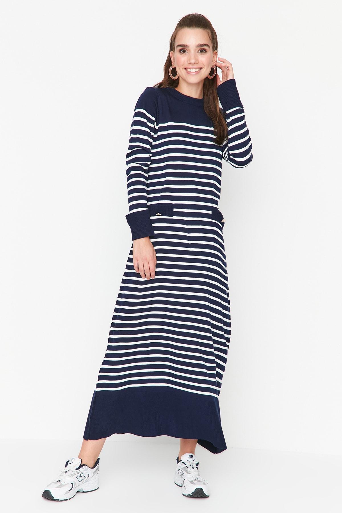 Navy Shift Maxi Dress, , large image number 0