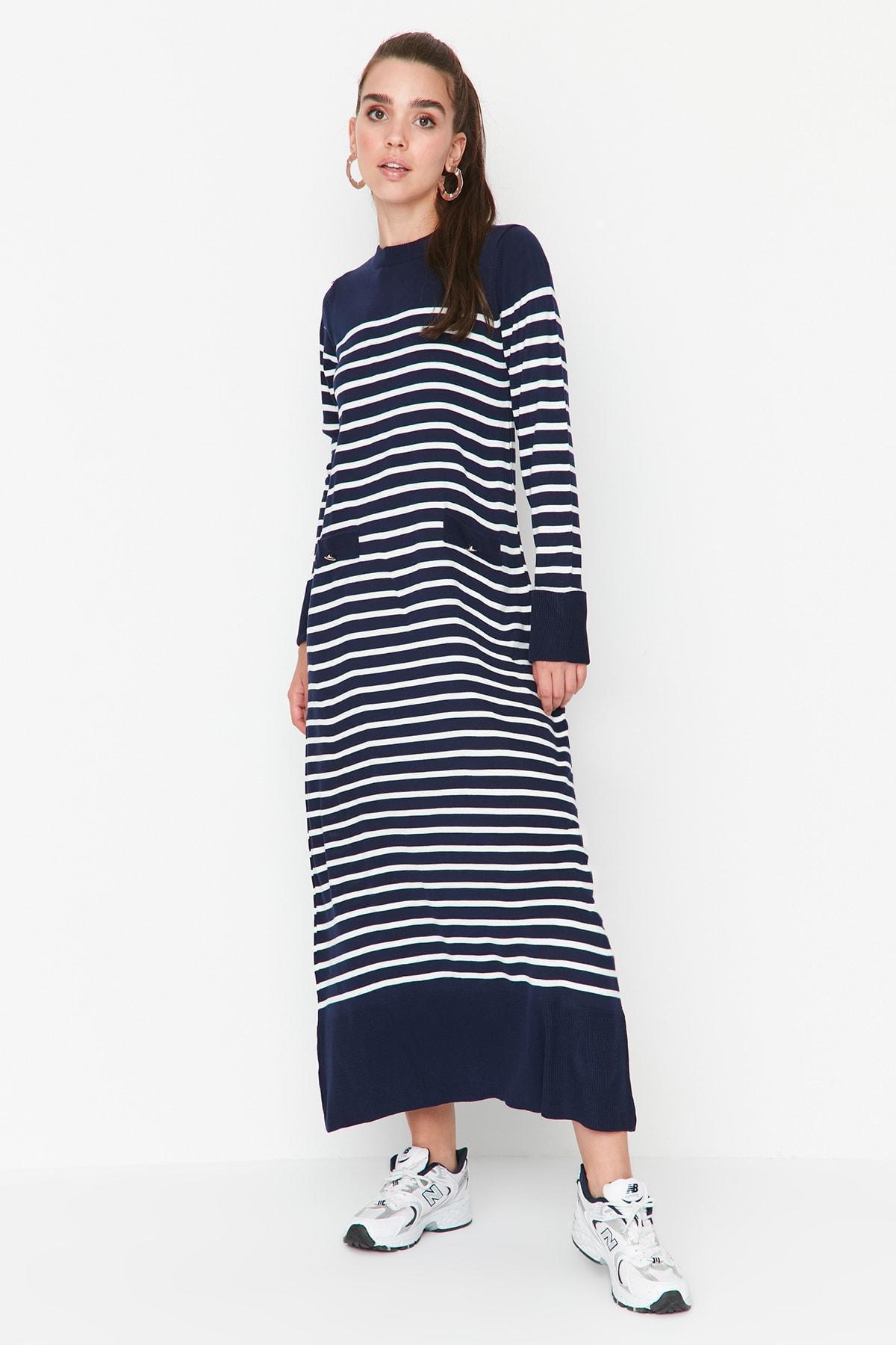 Navy Shift Maxi Dress, , large image number 2