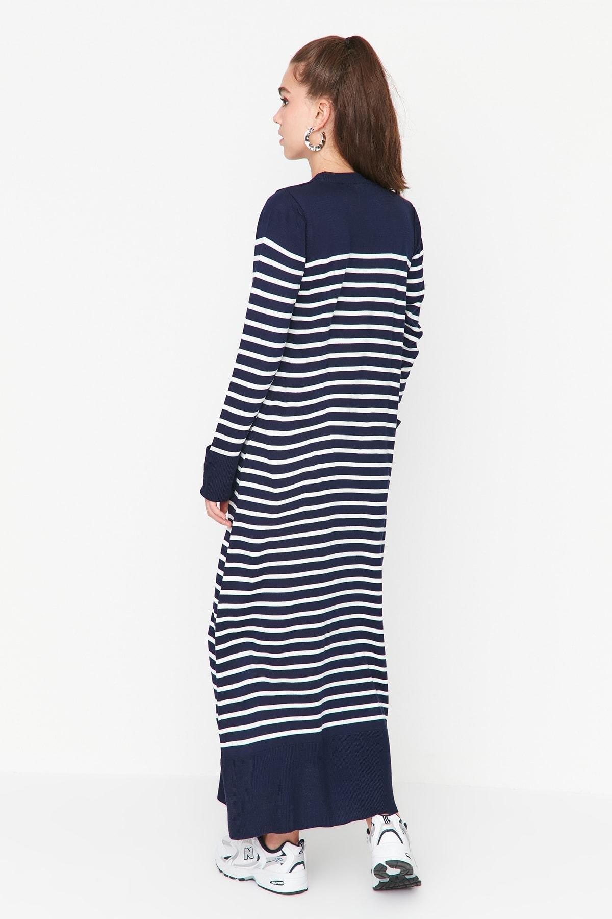 Navy Shift Maxi Dress, , large image number 4