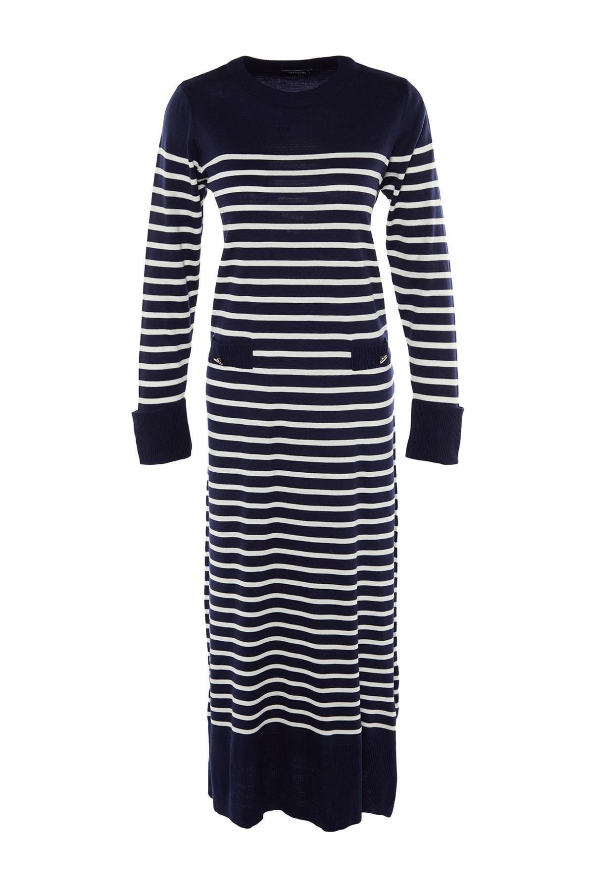 Navy Shift Maxi Dress, , large image number 5