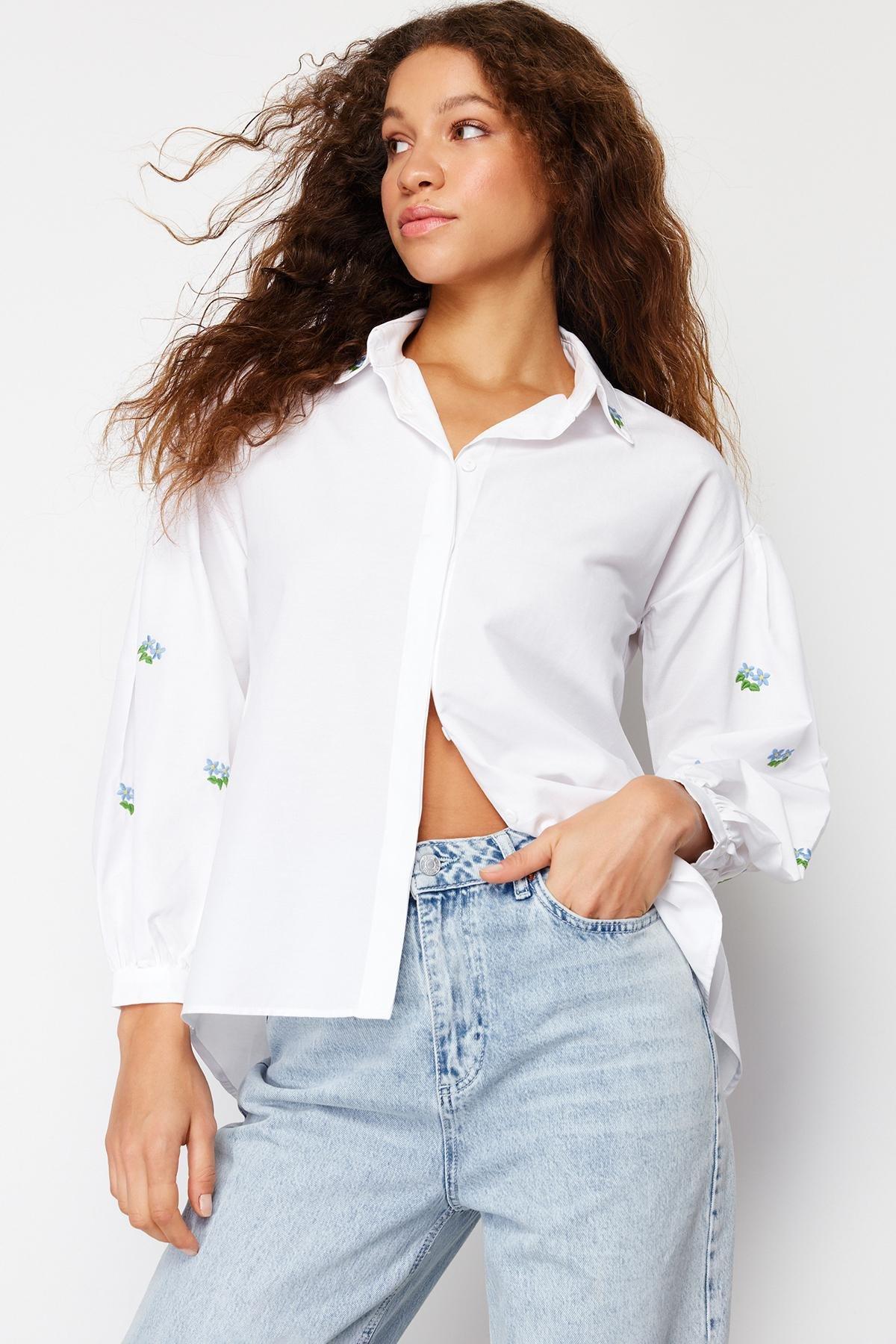 Ecru Plain Shirt, , large image number 3
