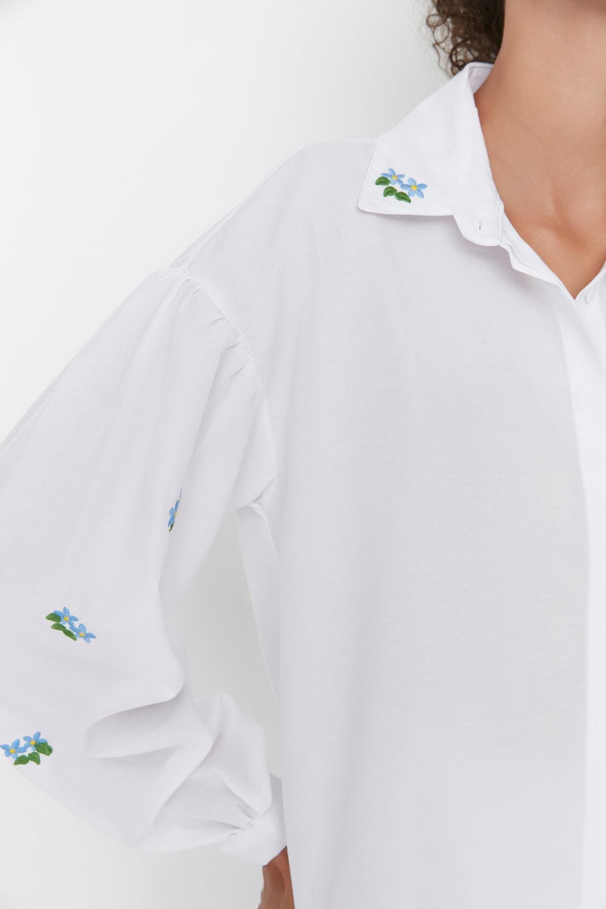 Ecru Plain Shirt, , large image number 4