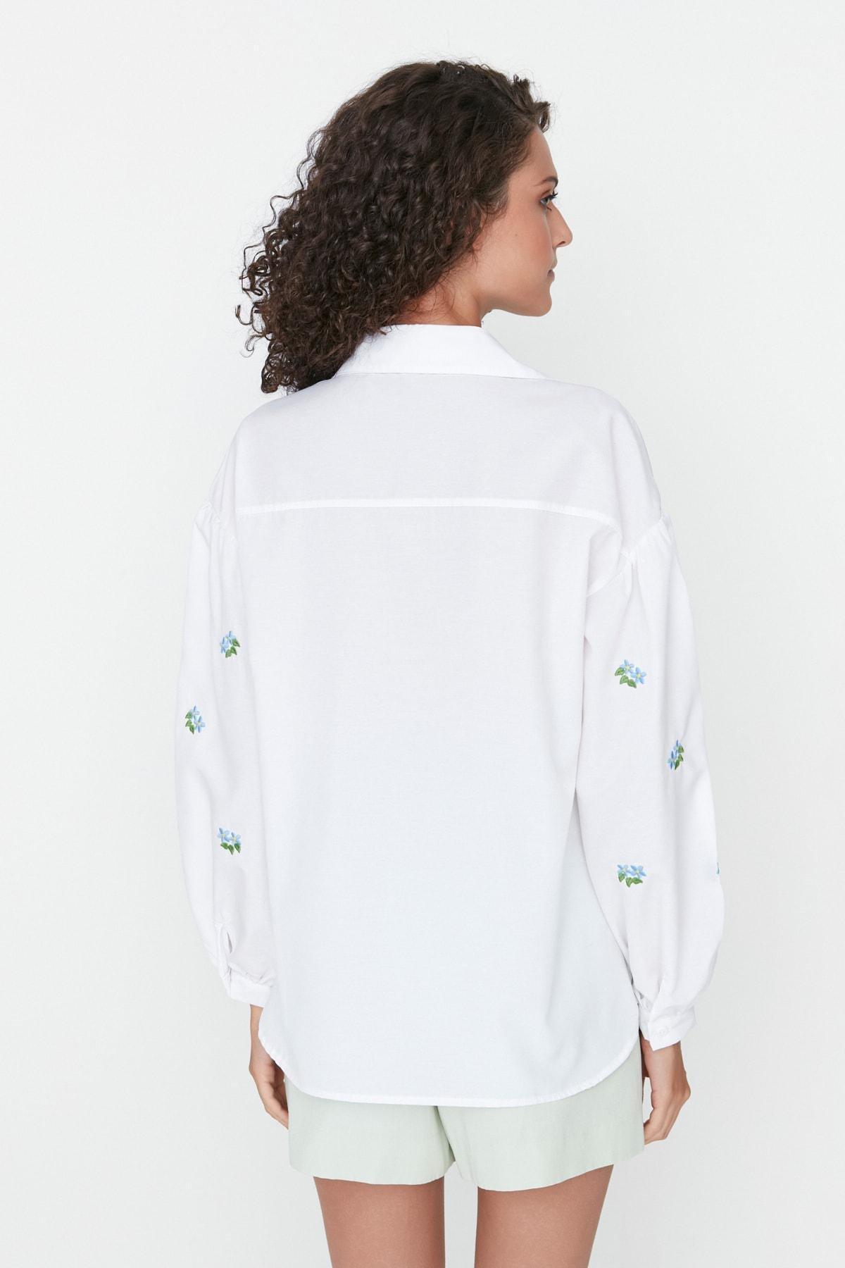 Ecru Plain Shirt, , large image number 6