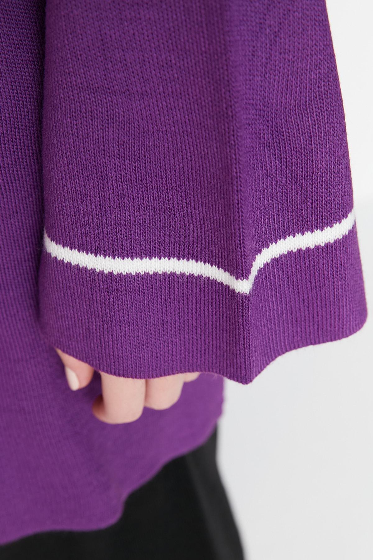 Purple Standing Collar Co-Ord Set, , large image number 2