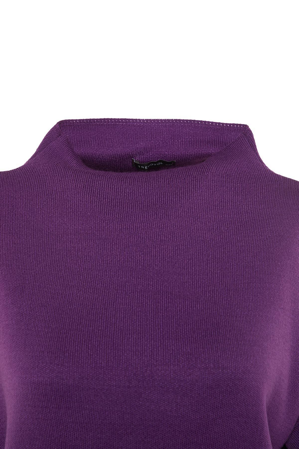 Purple Standing Collar Co-Ord Set, , large image number 7