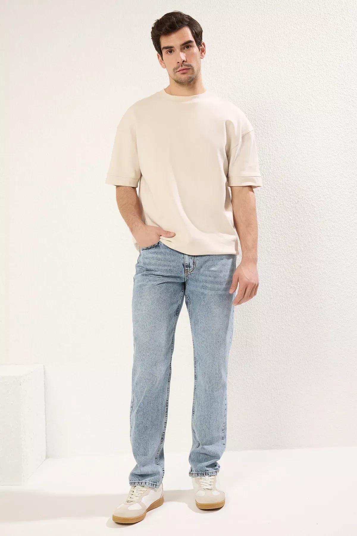 Blue Straight Fit Jeans, , large image number 1