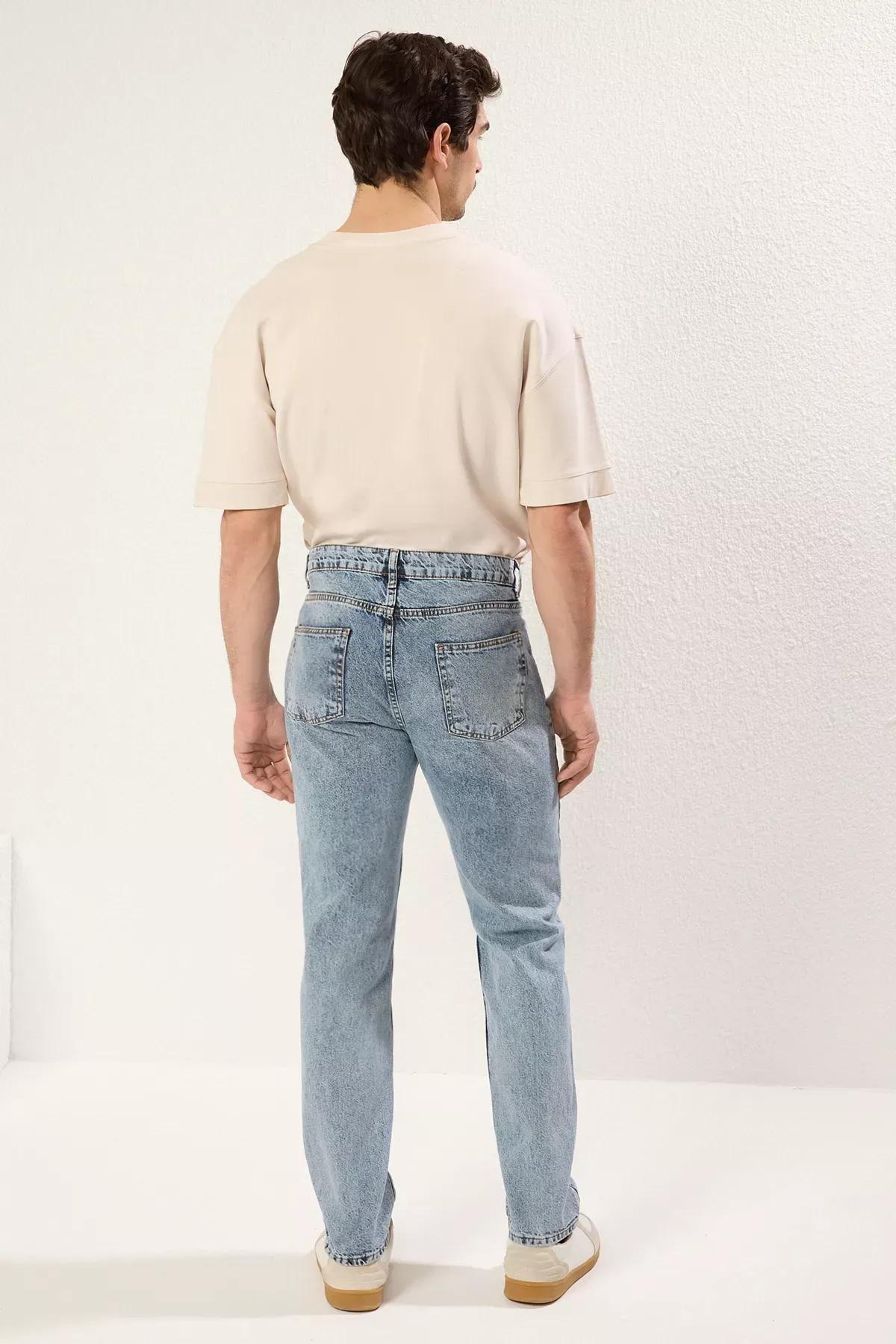 Blue Straight Fit Jeans, , large image number 4