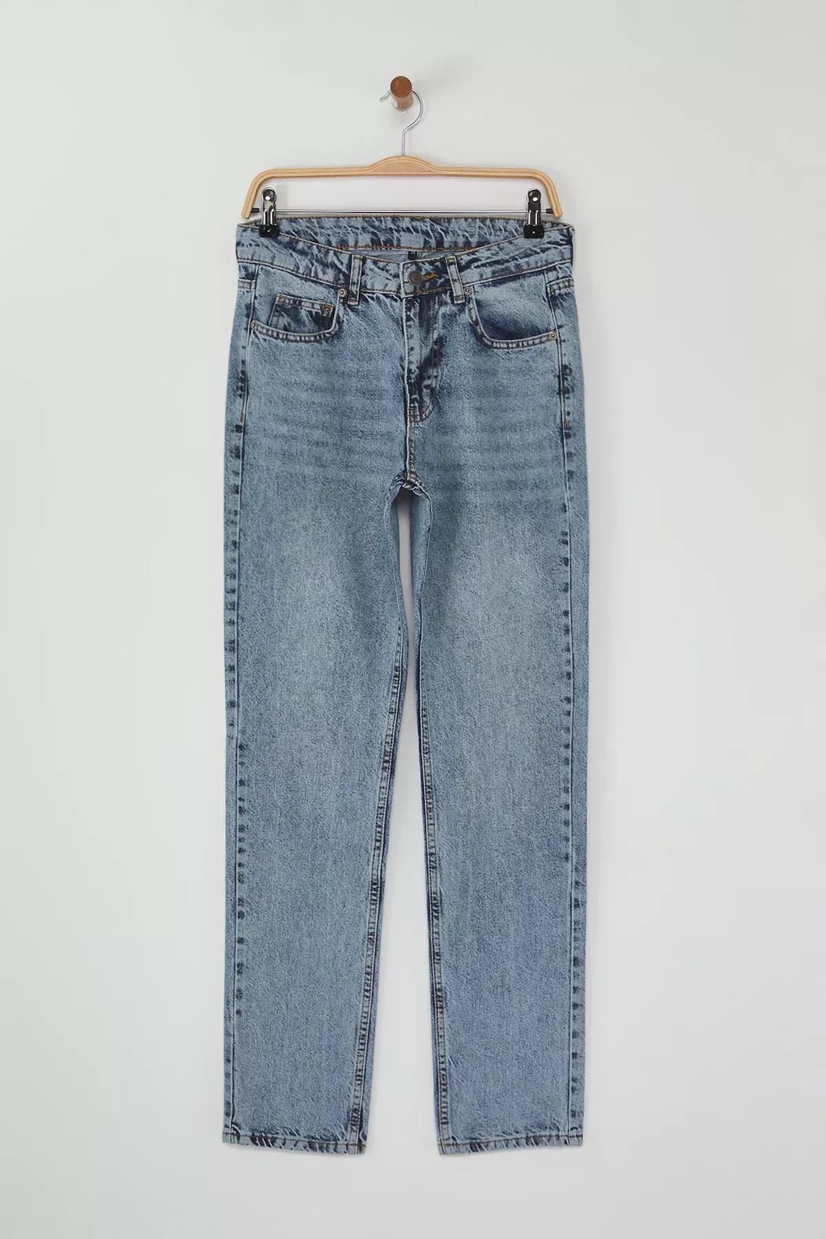 Blue Straight Fit Jeans, , large image number 7