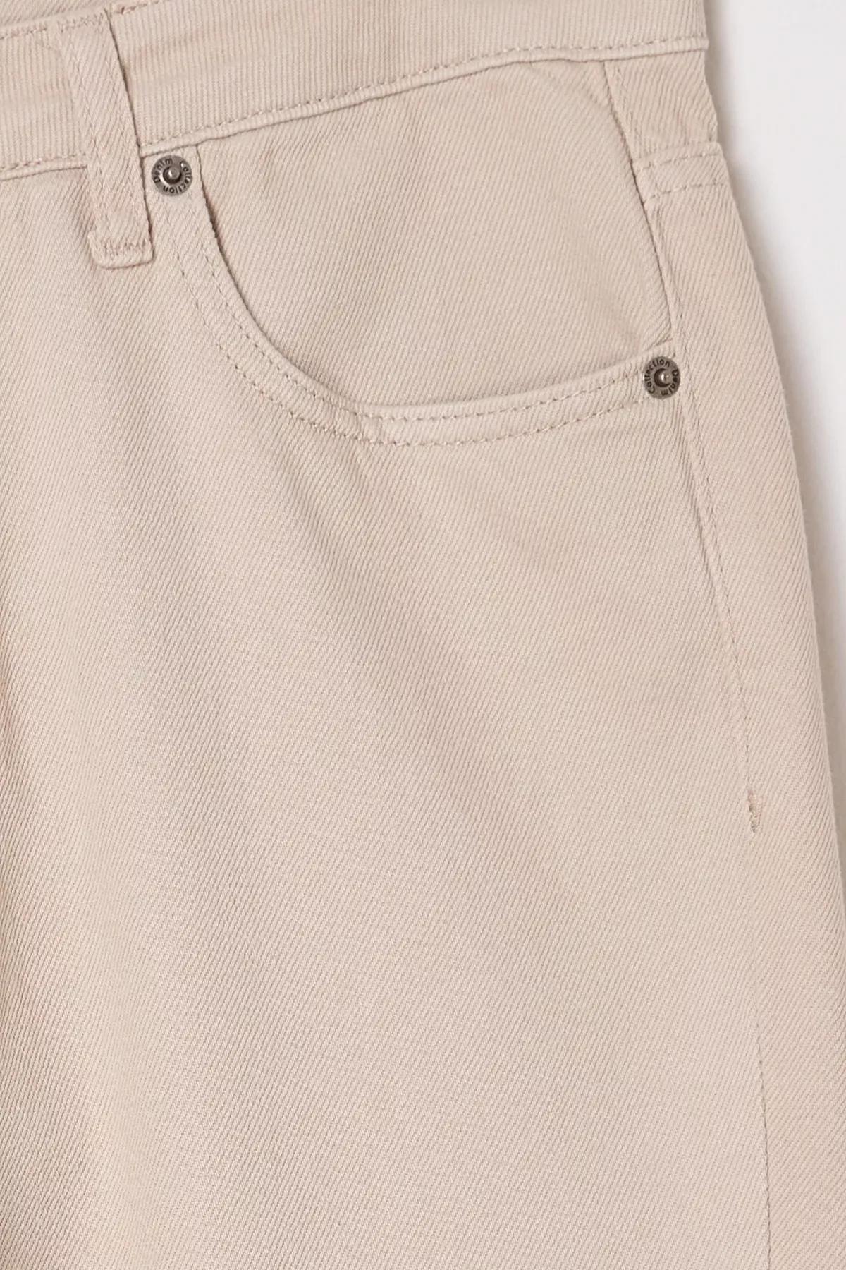 Beige Straight Fit Jeans, , large image number 1