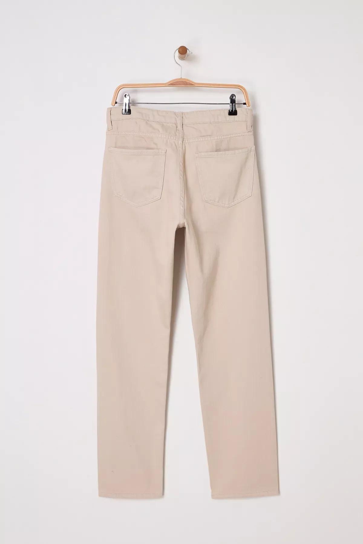 Beige Straight Fit Jeans, , large image number 2