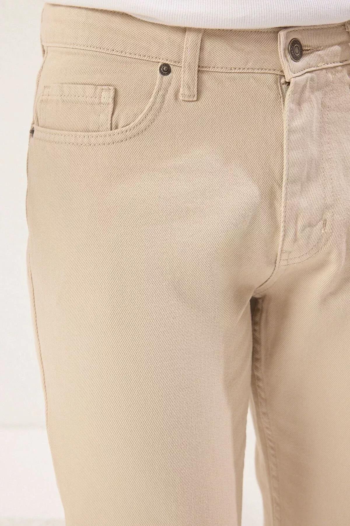 Beige Straight Fit Jeans, STONE, large image number 5