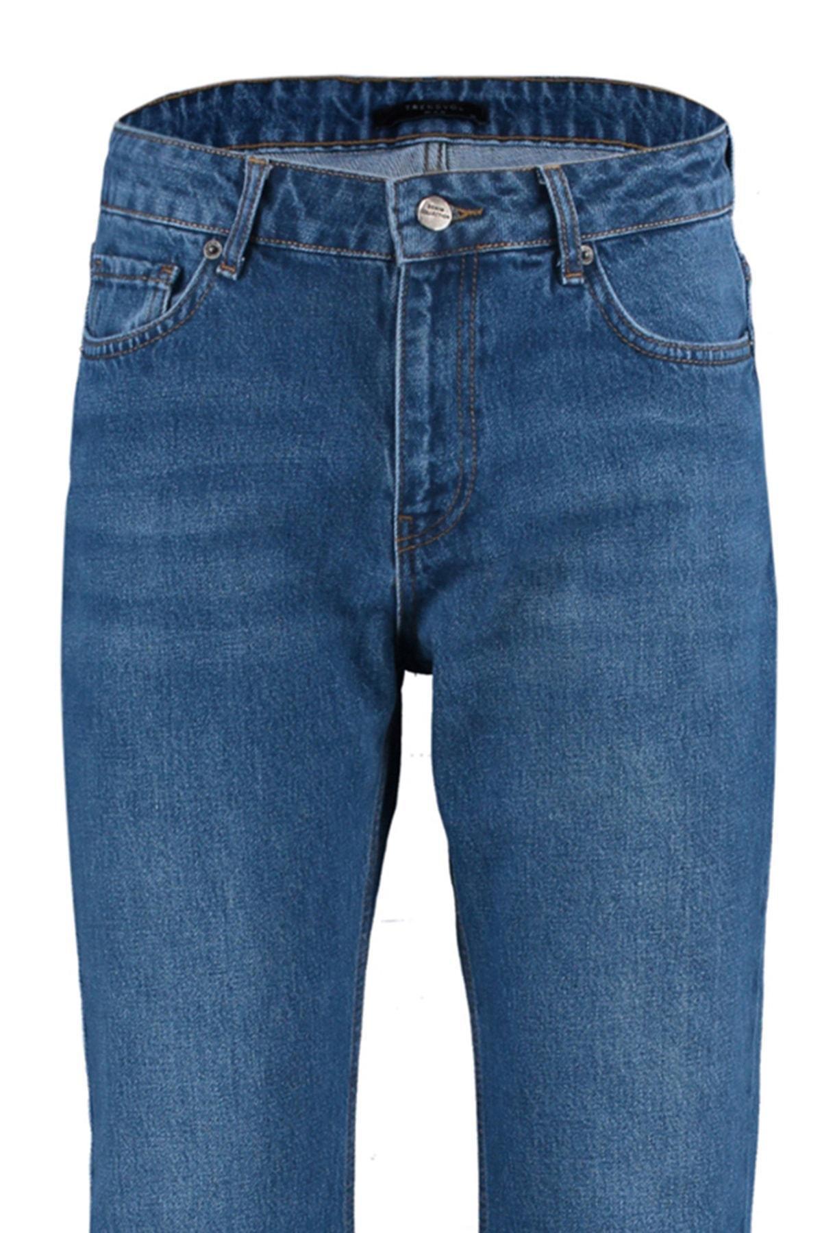 Navy Straight Denim Jeans, , large image number 7