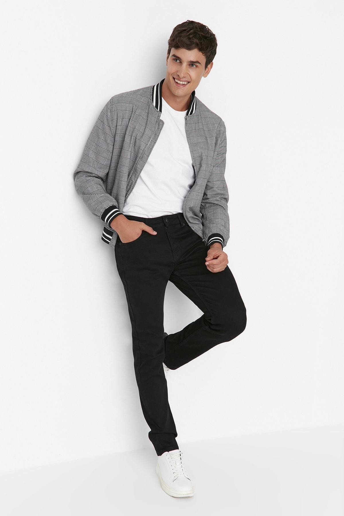 Black Denim Slim Jeans, , large image number 3