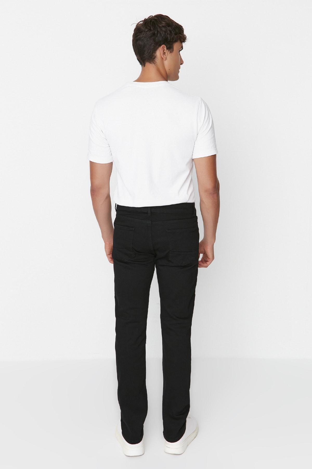 Black Denim Slim Jeans, , large image number 5