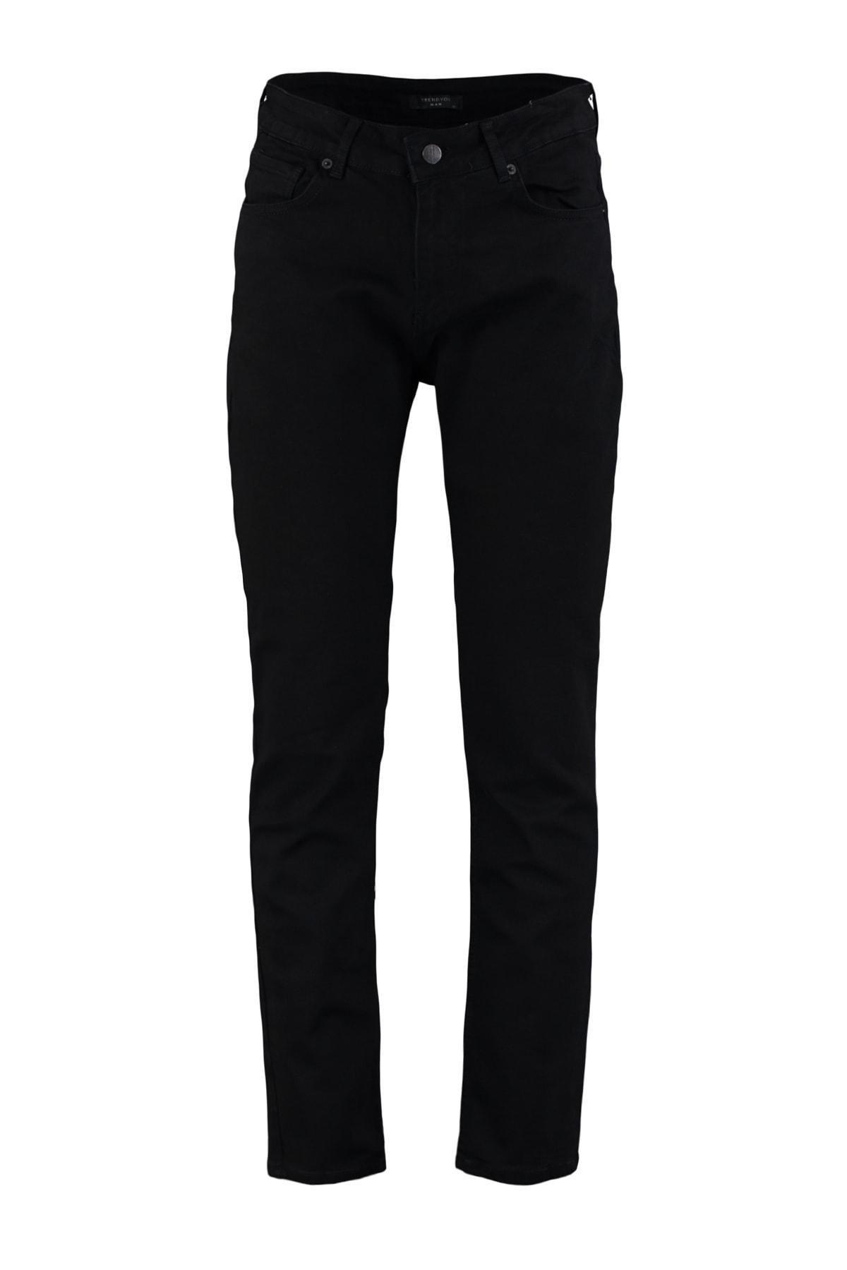 Black Denim Slim Jeans, , large image number 7