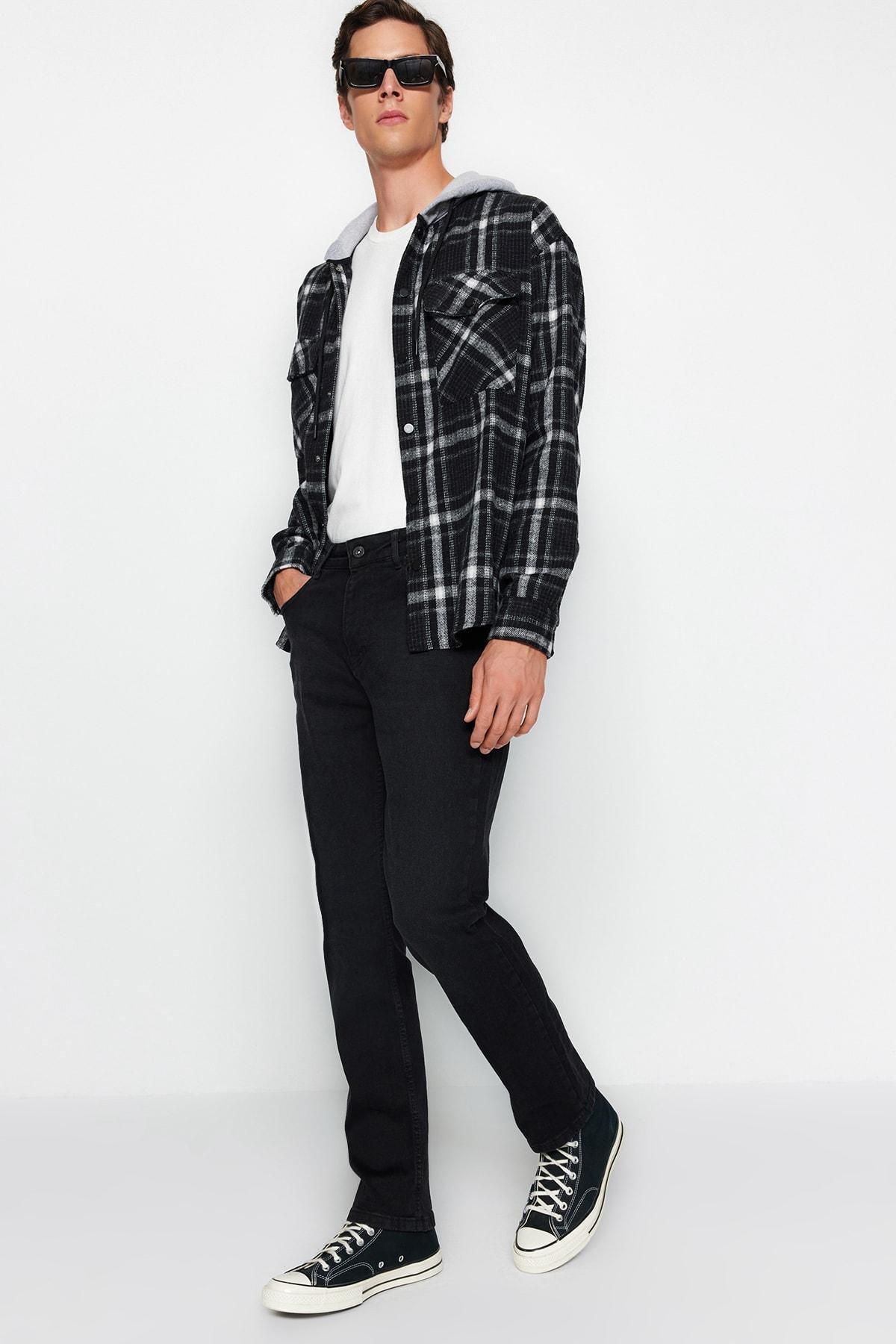 Black Straight Jeans, Black-1003, large image number 1