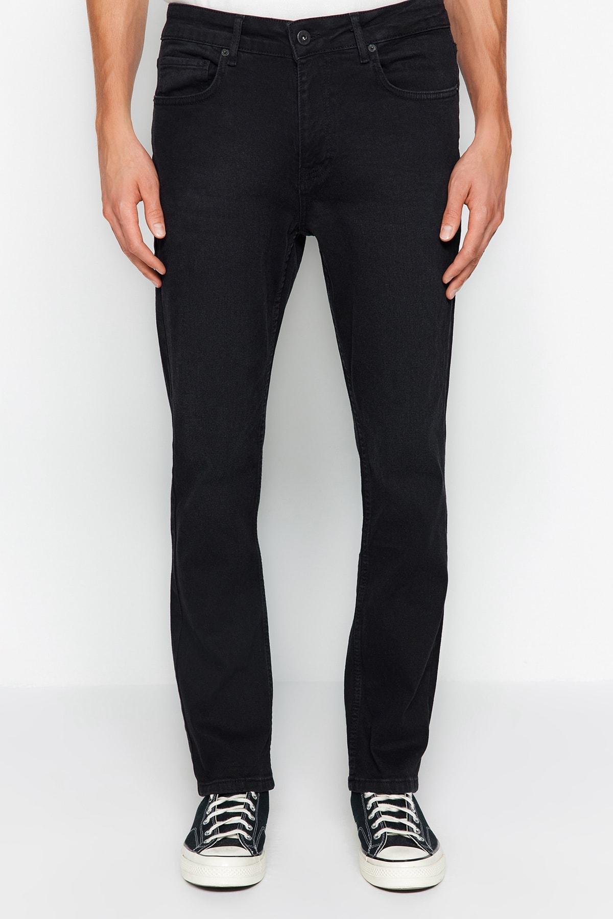 Black Straight Jeans, Black-1003, large image number 2