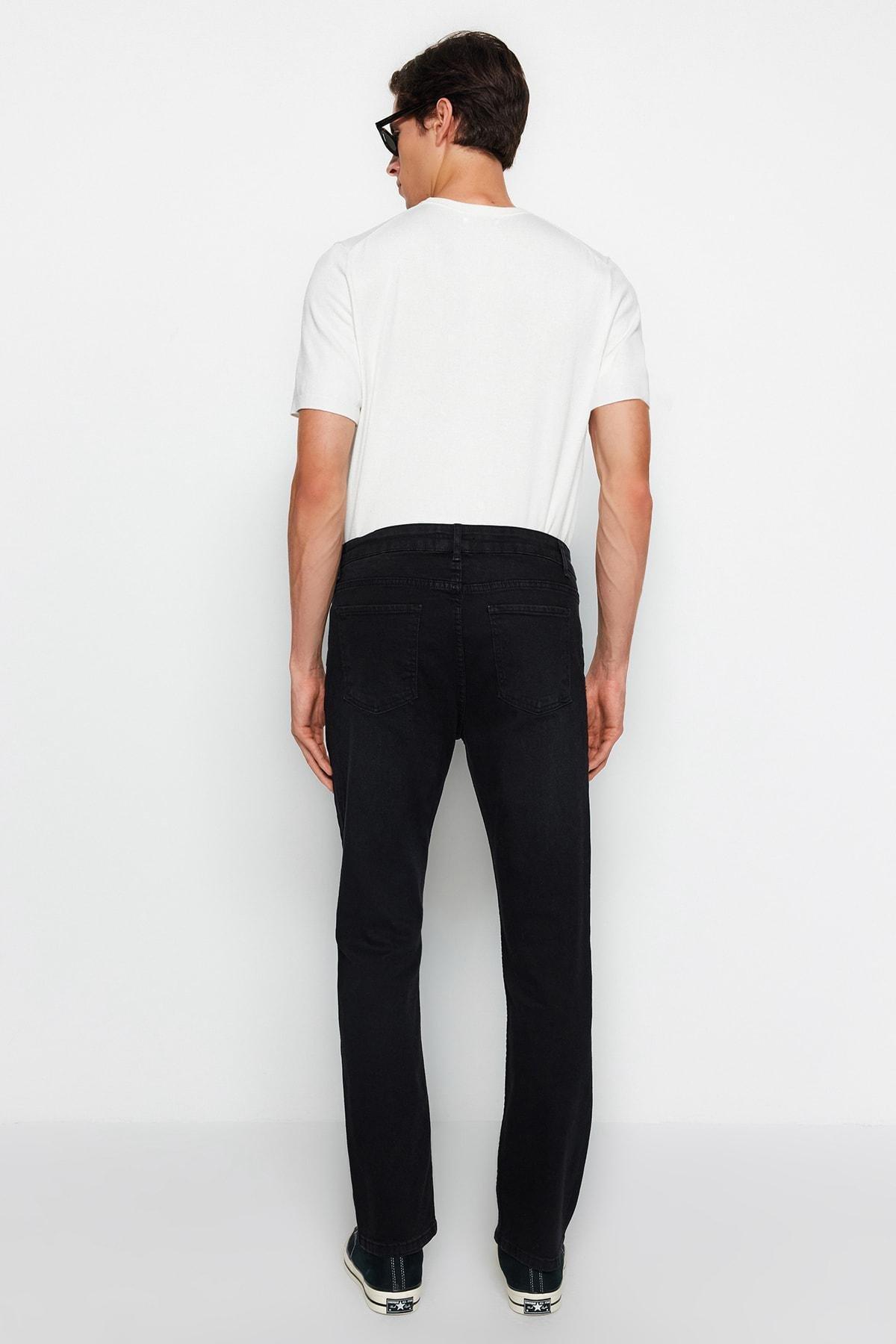 Black Straight Jeans, Black-1003, large image number 4