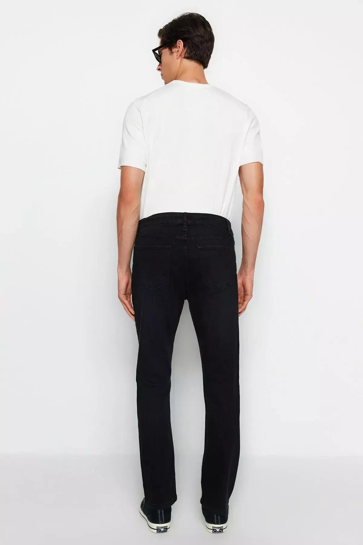 Black Straight Jeans, Black-1003, large image number 4