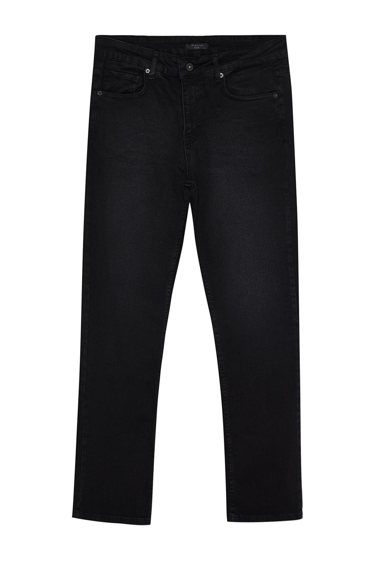 Black Straight Jeans, Black-1003, large image number 5