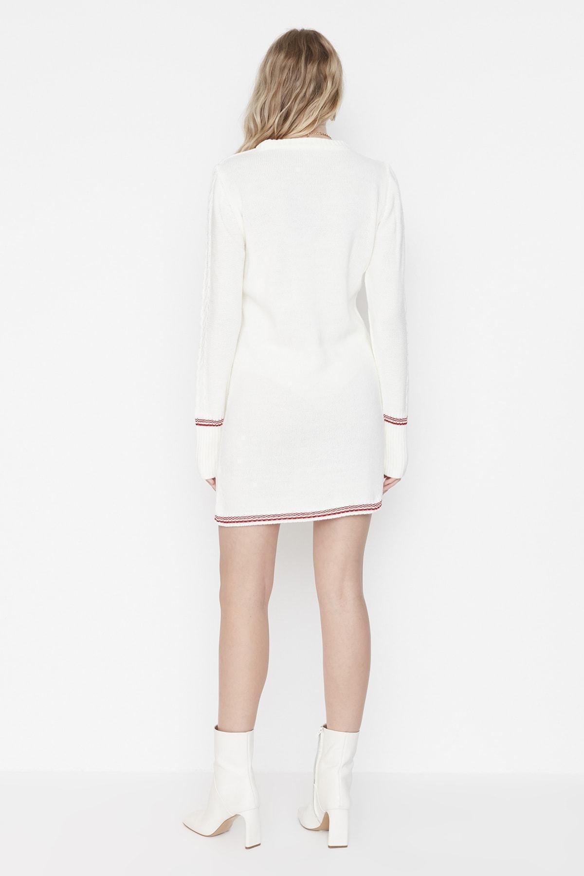 Ecru Pullover Mini Dress, , large image number 4