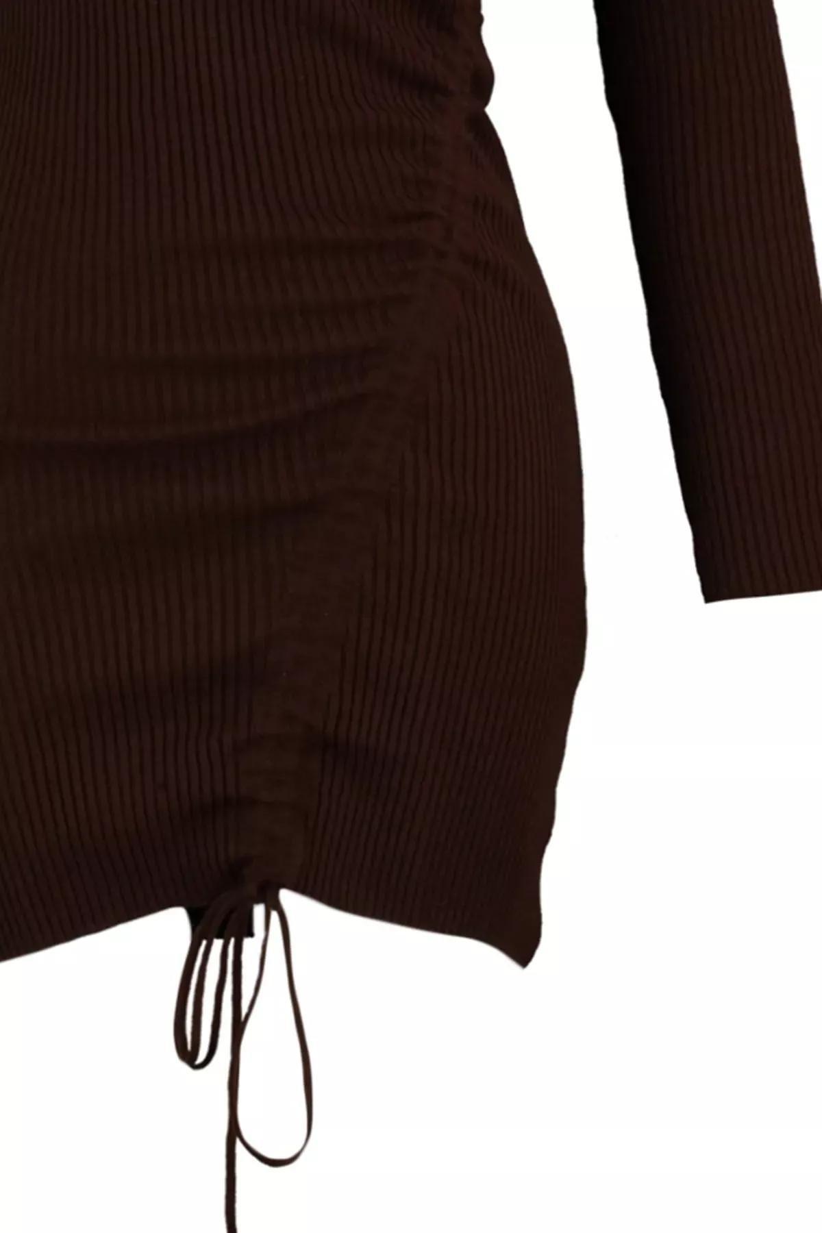 Brown Bodycon Mini Dress, , large image number 5