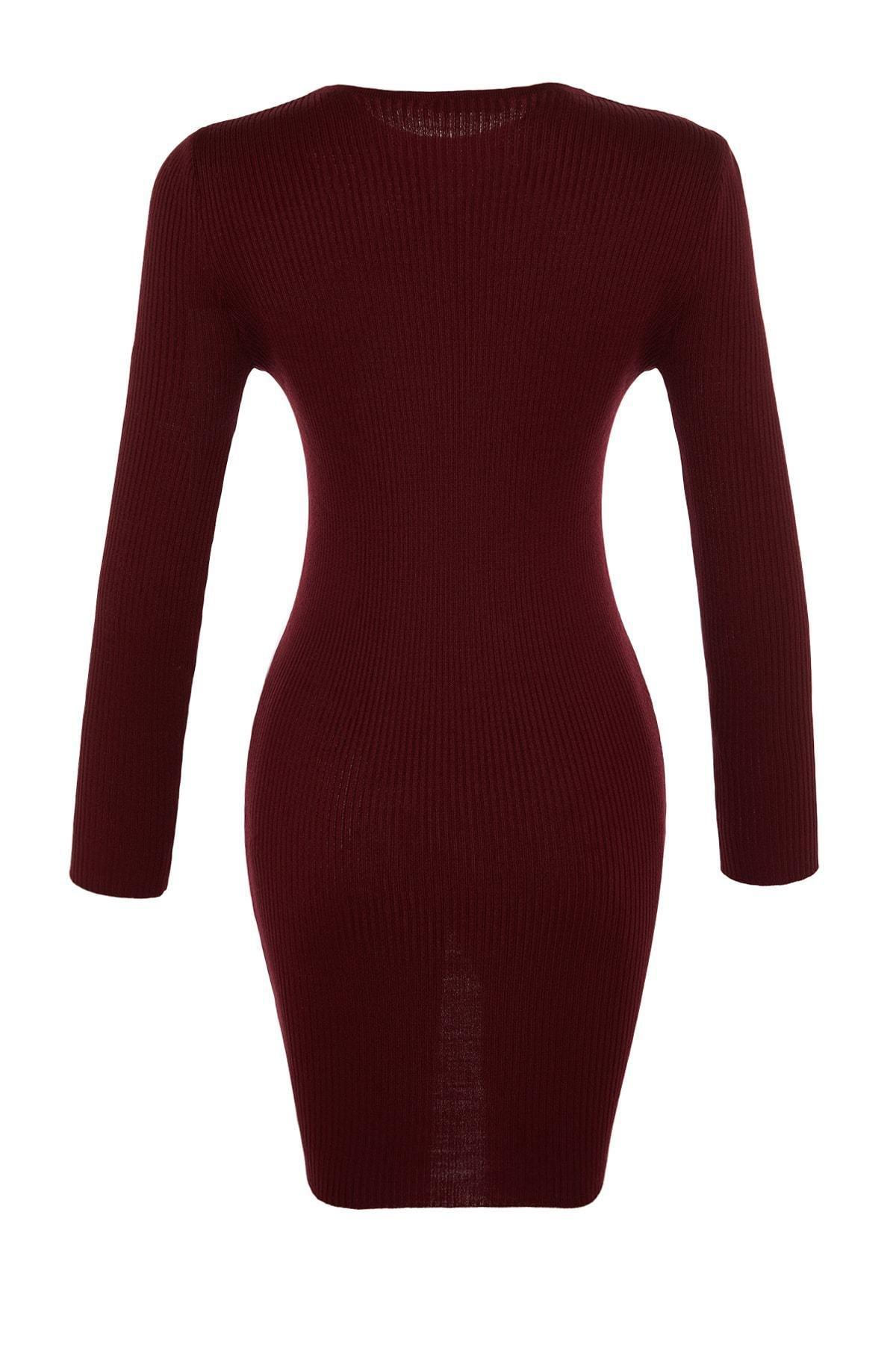 Burgundy Bodycon Dress, C101_7013, large image number 6