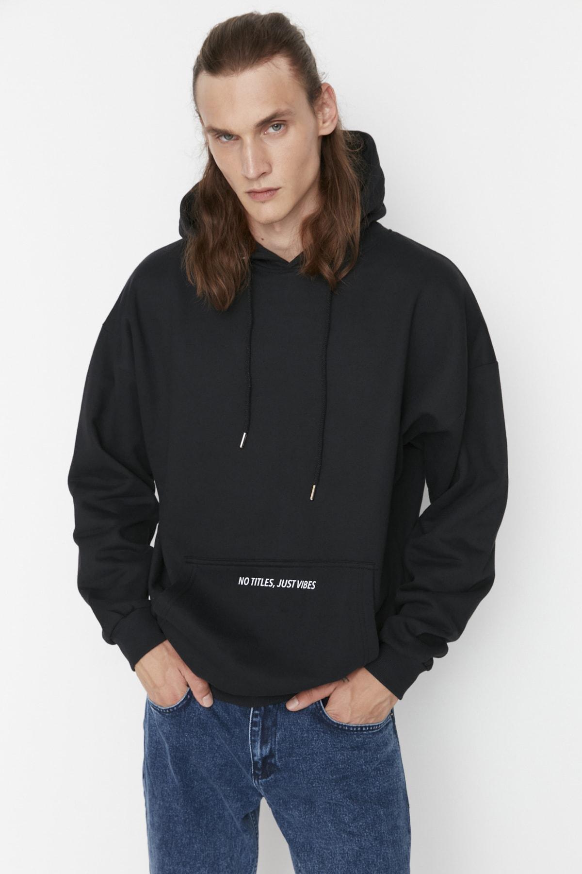 Black Oversize Hoodies, , medium