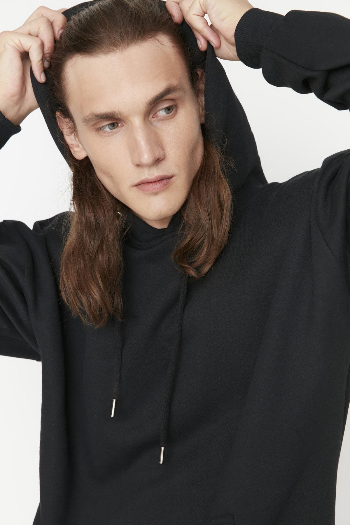Black Oversize Hoodies, , large image number 2