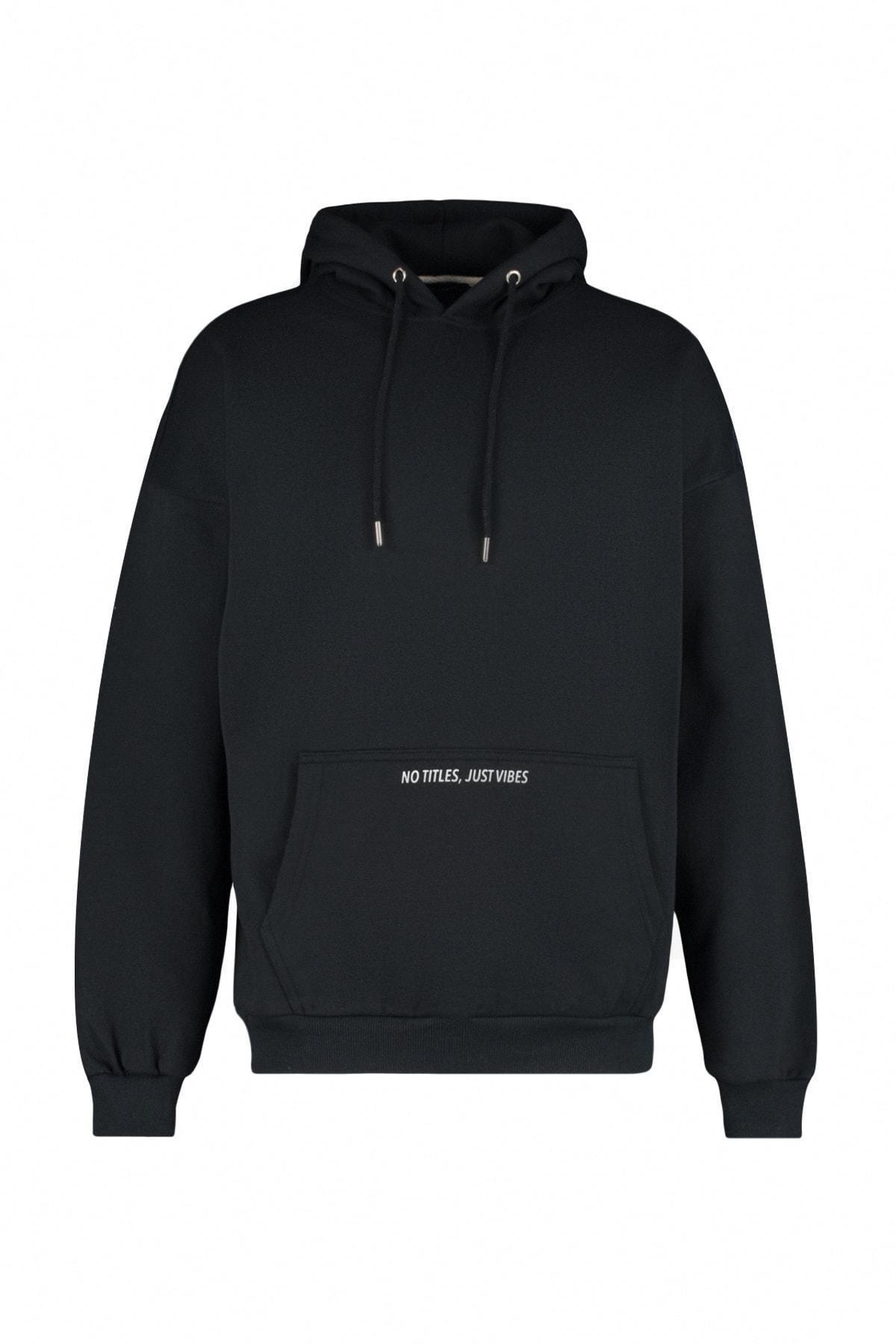 Black Oversize Hoodies, , large image number 8
