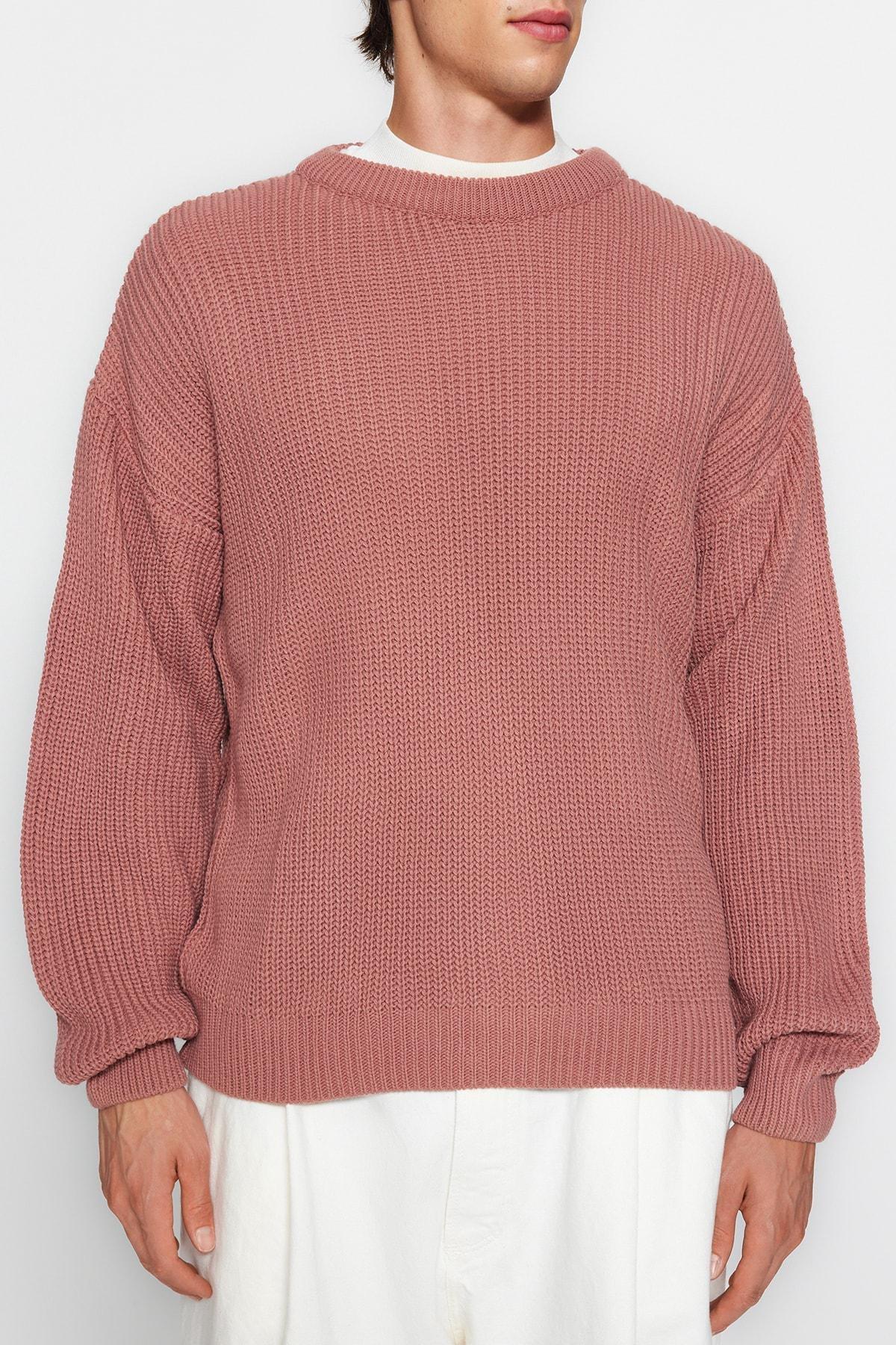 Pink Oversize Sweater, Dried rose, large image number 4