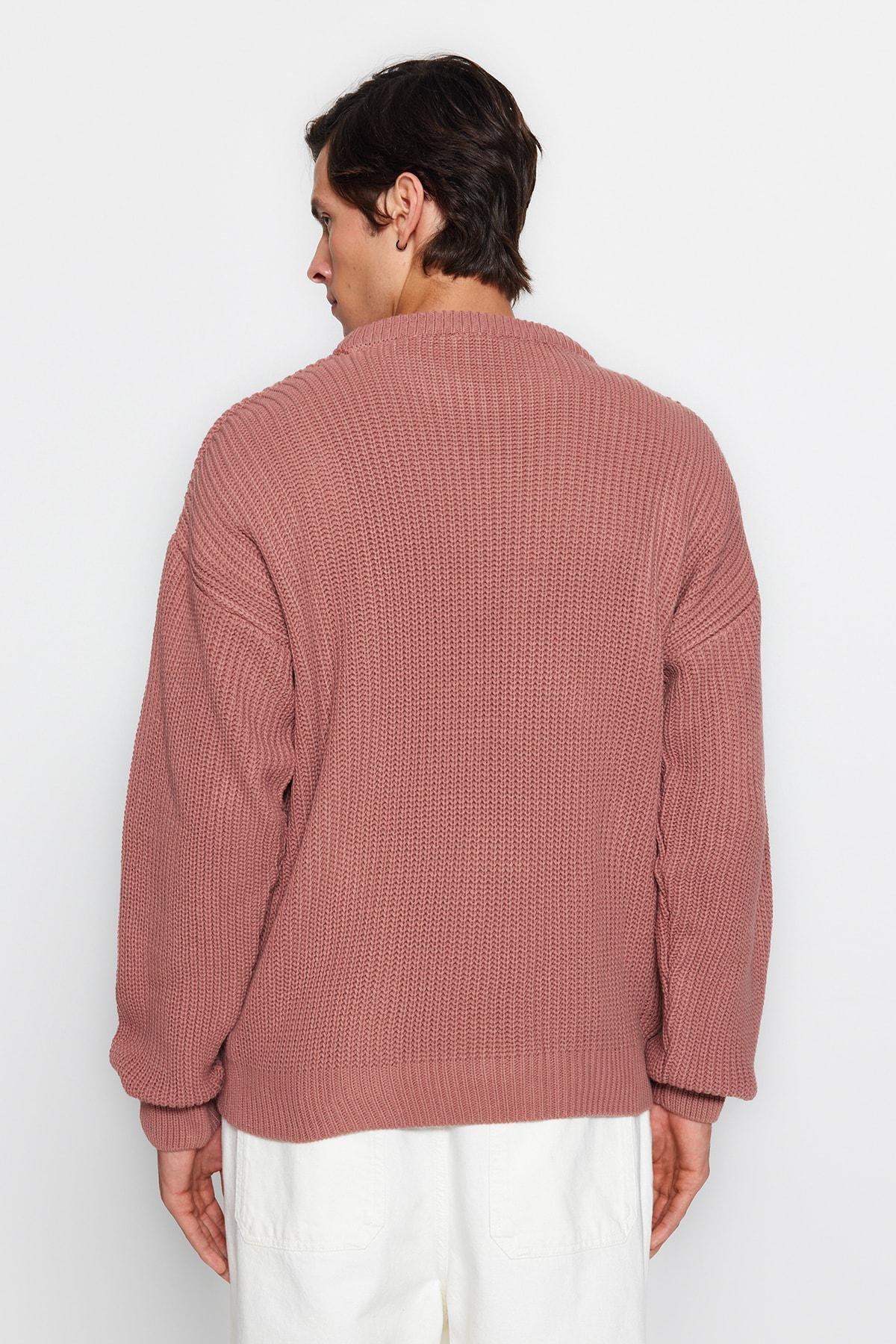 Pink Oversize Sweater, Dried rose, large image number 5