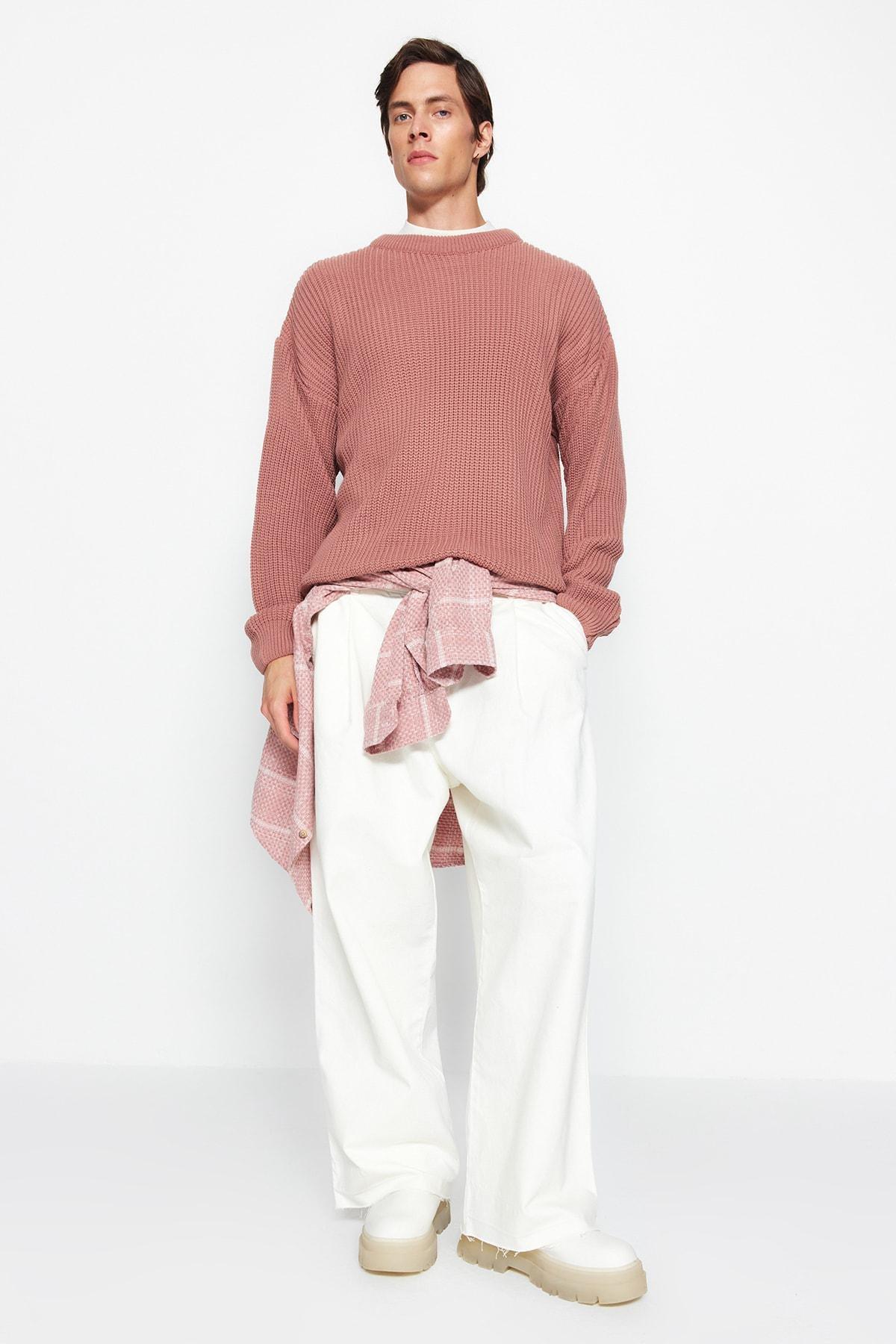 Pink Oversize Sweater, Dried rose, large image number 6