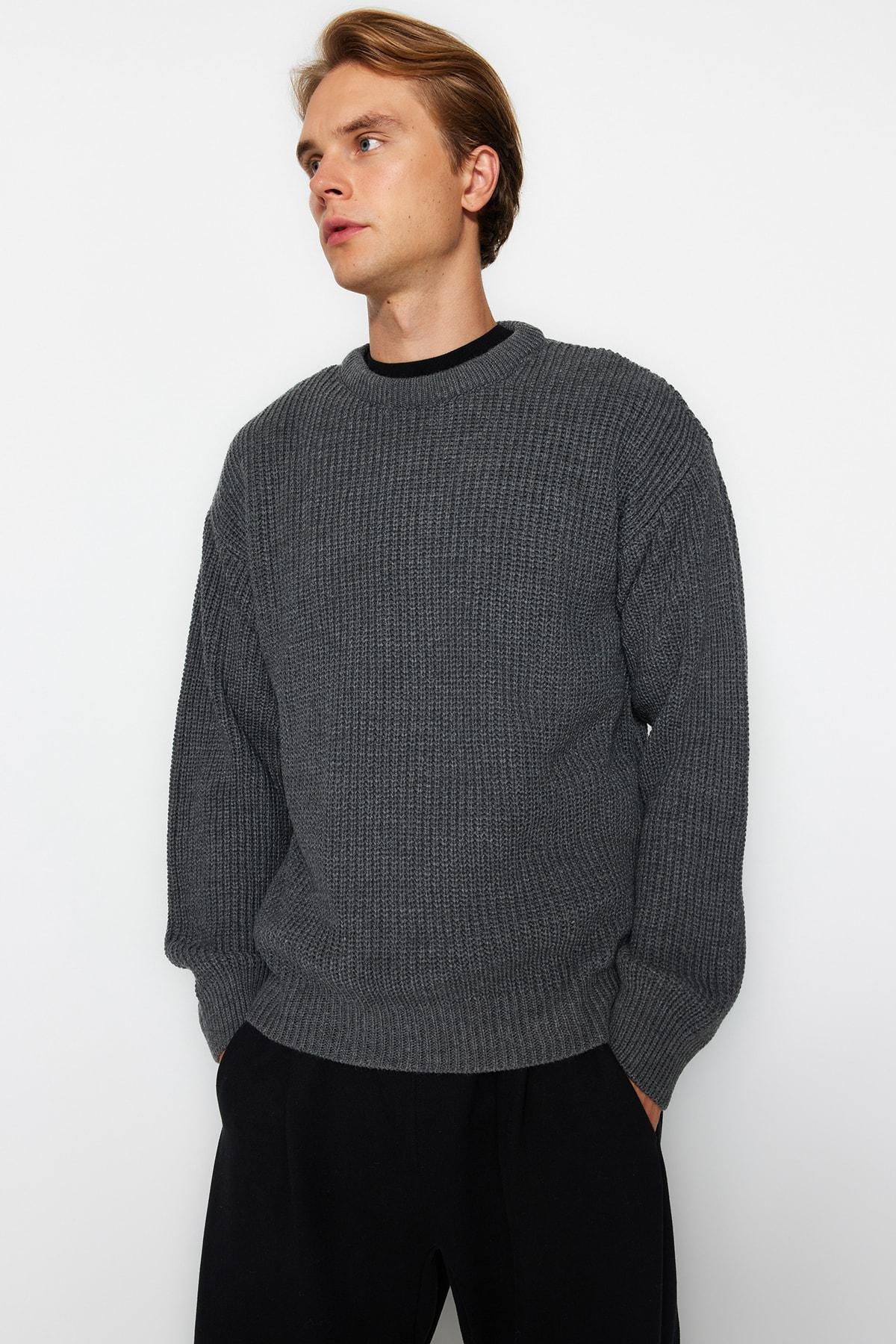 Black Oversize Sweater, , medium