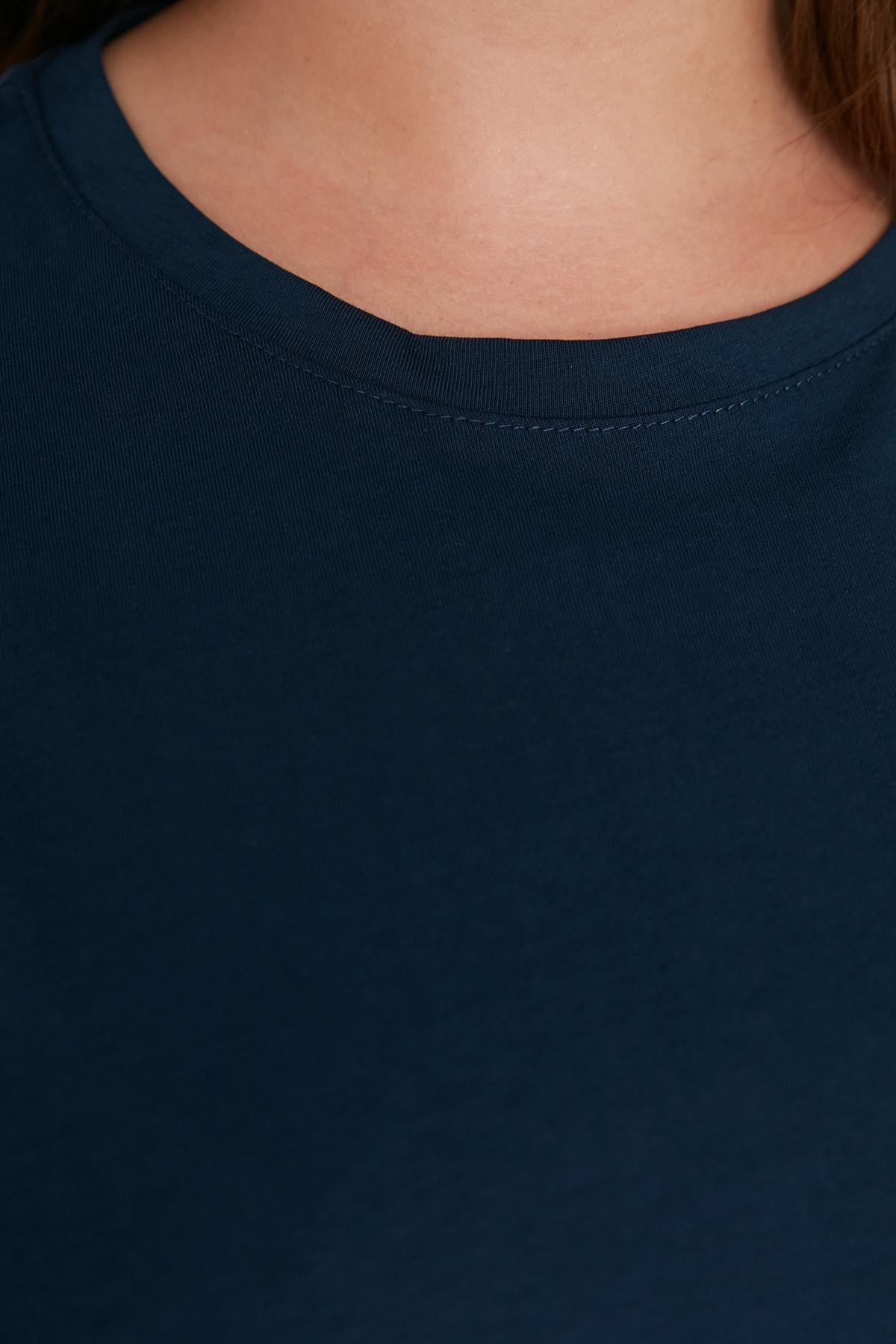 Blue Oversize Plus Size T-Shirt, , large image number 2