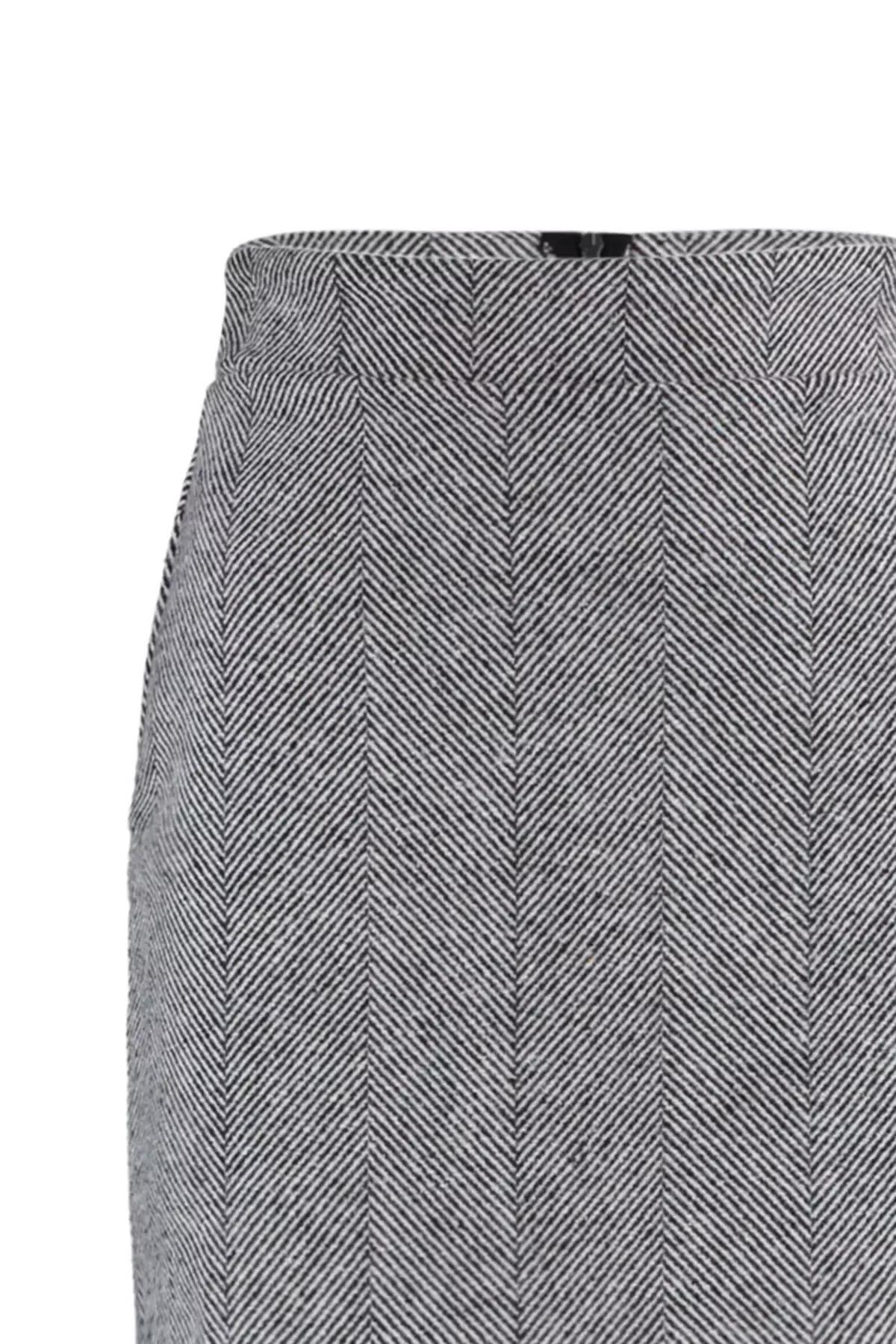 Black Straight Mini Skirt, Black, large image number 5