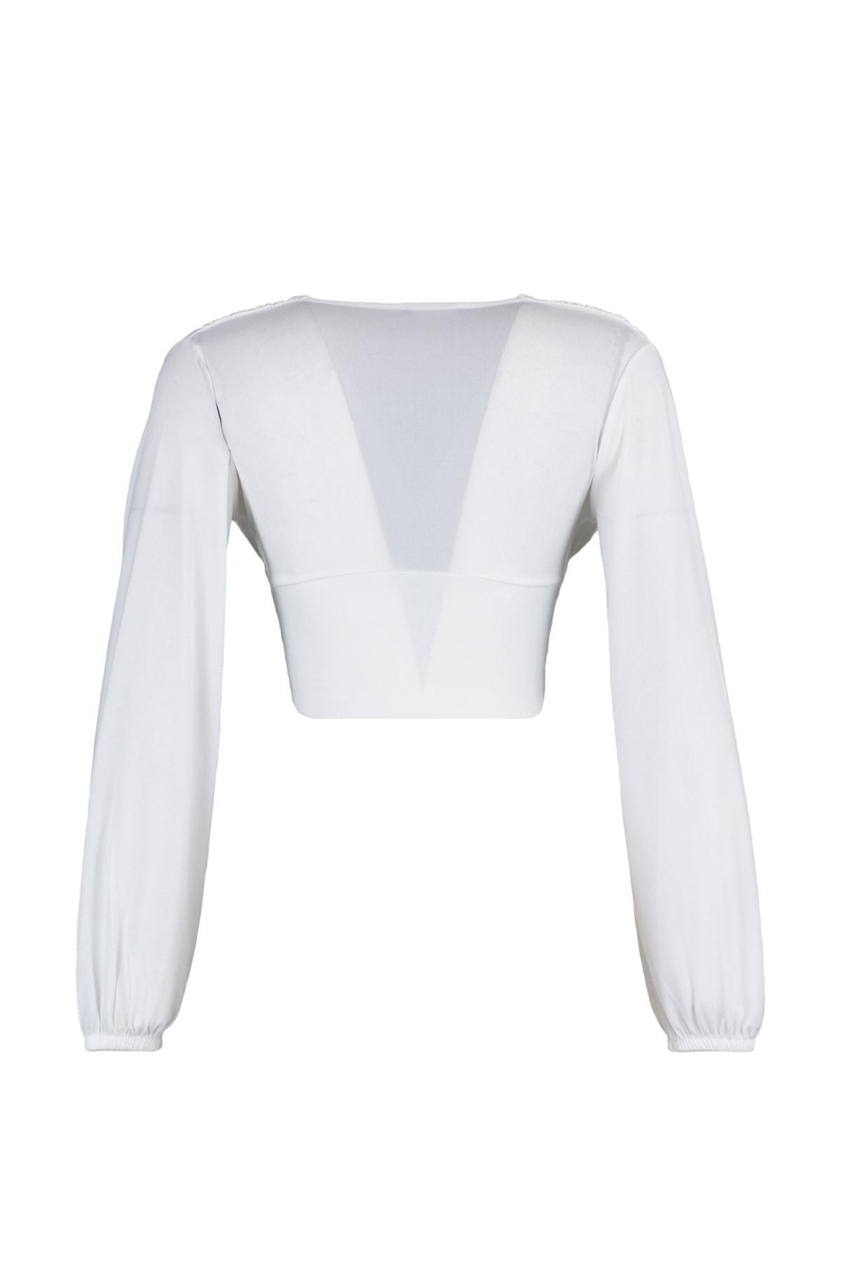 Trendyol - White Wrapover Blouse