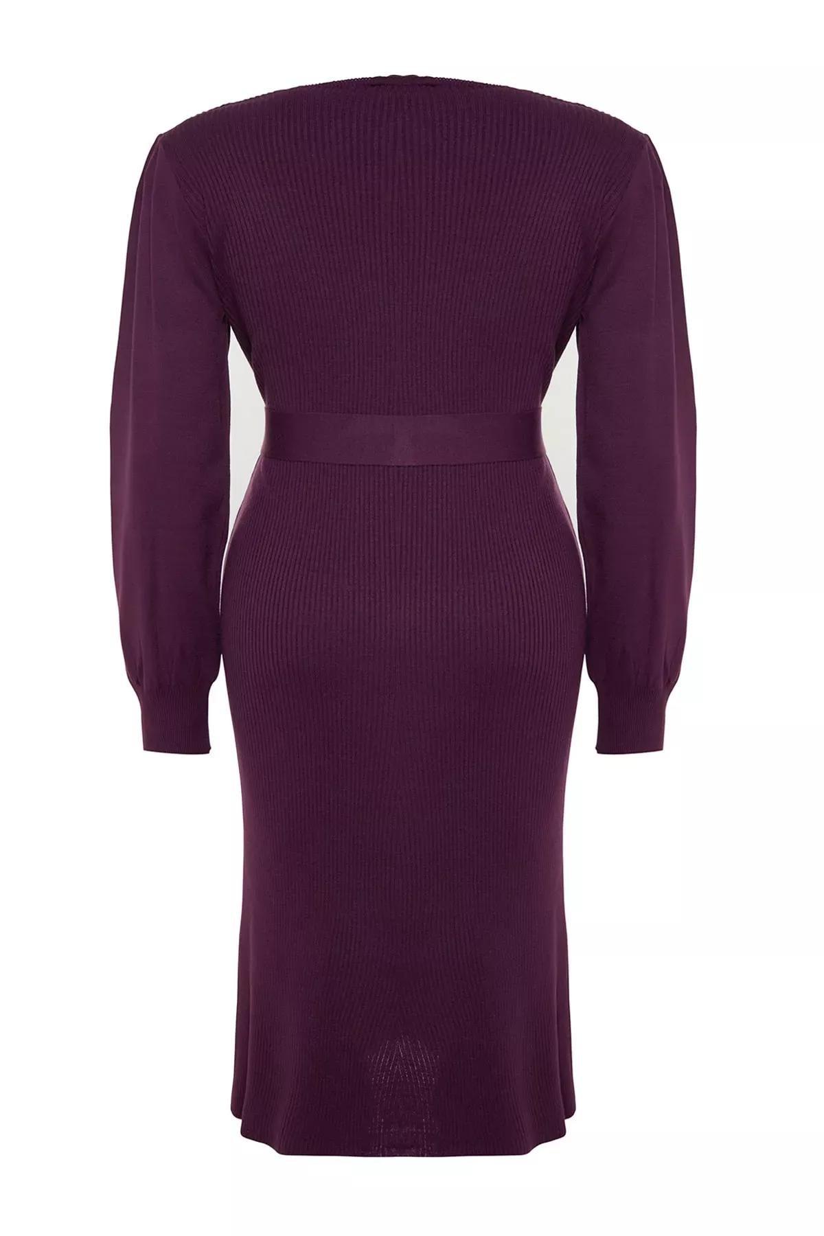 Purple Bodycon Plus Size Dress, , large image number 7