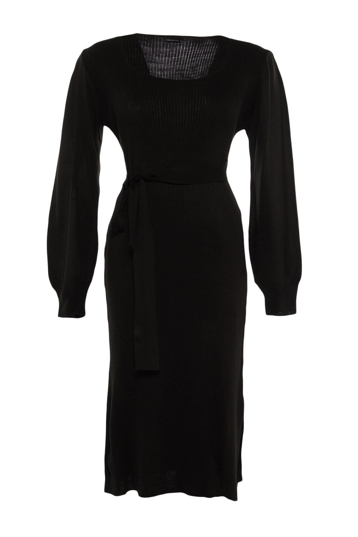 Trendyol - Black Bodycon Plus Size Dress