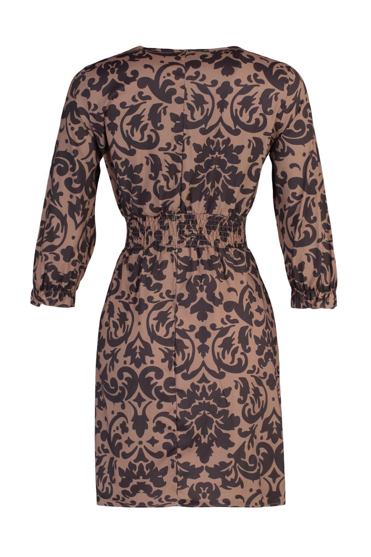 Brown Skater Mini Dress, , large image number 7