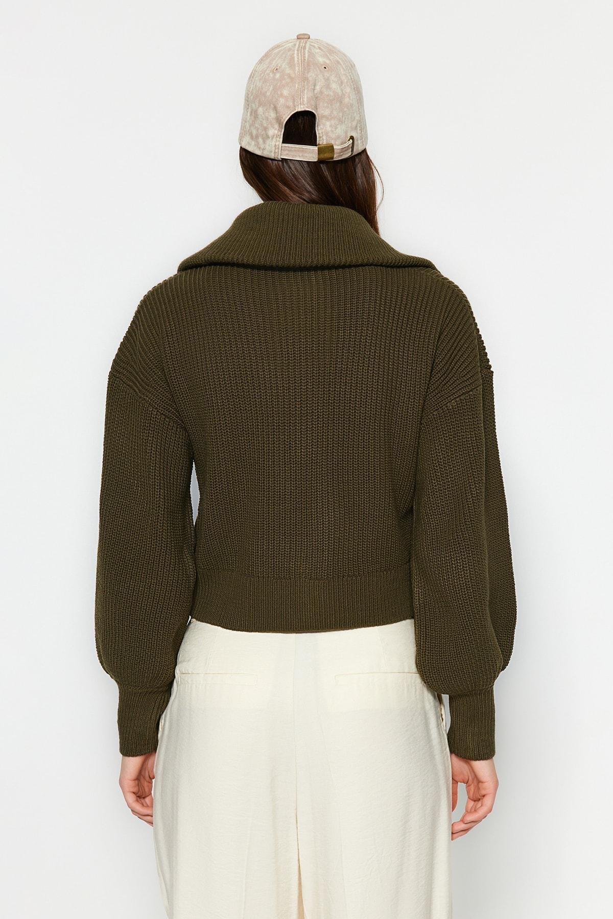 Cardigan - Khaki - Regular fit, Single, , large image number 4